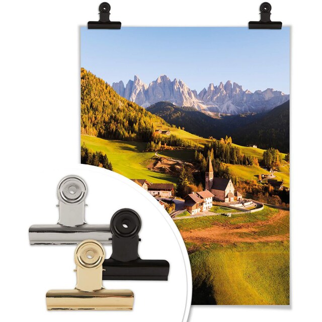 confortablement acheter St.), Poster, Bild, Wall-Art Wandposter (1 Poster Dolomiten«, Wandbild, Landschaften, »Dorf