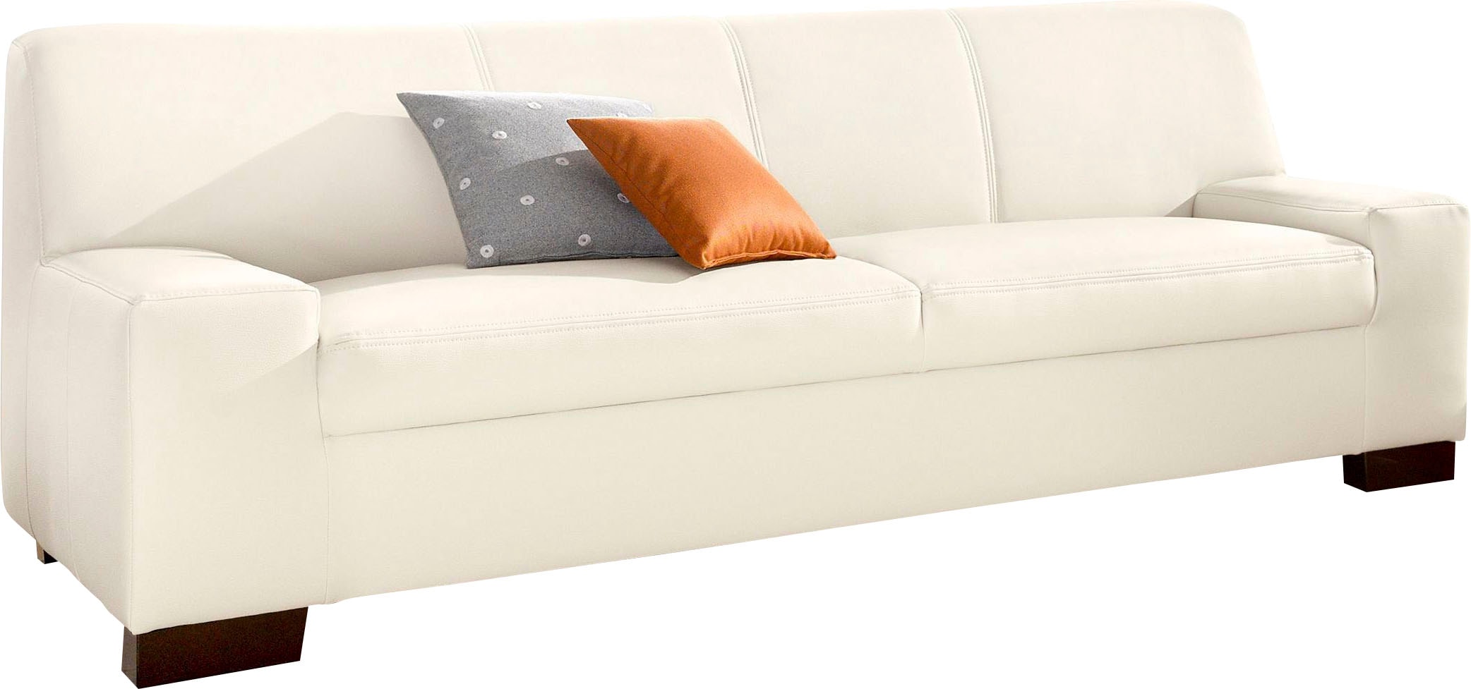 DOMO collection 2-Sitzer "Norma, zeitlos, kubisch und elegant, komfortabel, flache Armlehnen"