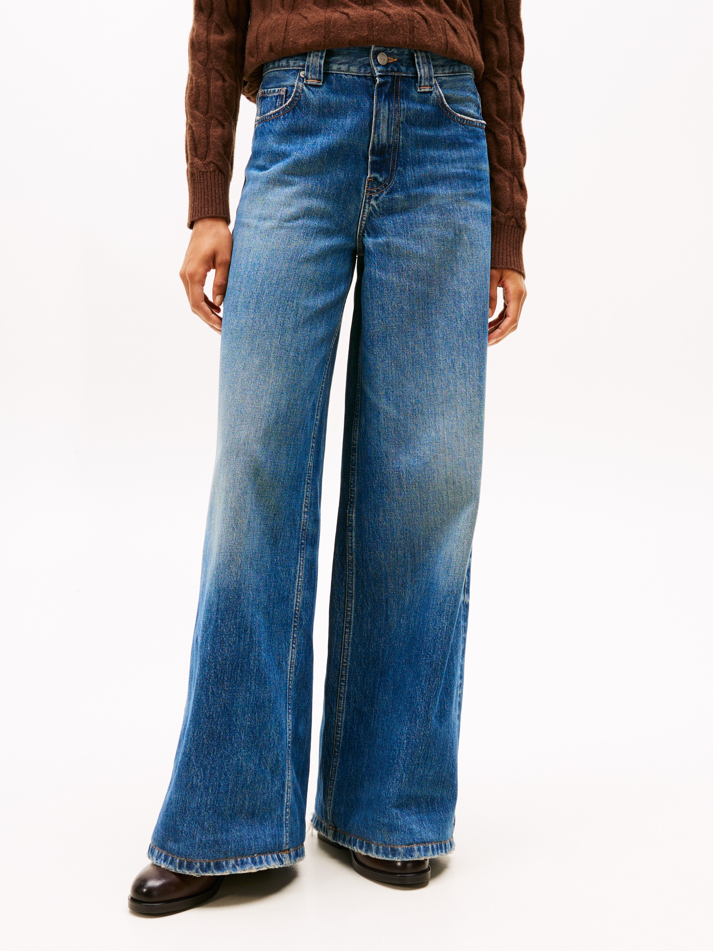 Image of Tommy Hilfiger High-waist-Jeans "DNM KRIS 70s WIDE LEG HW"