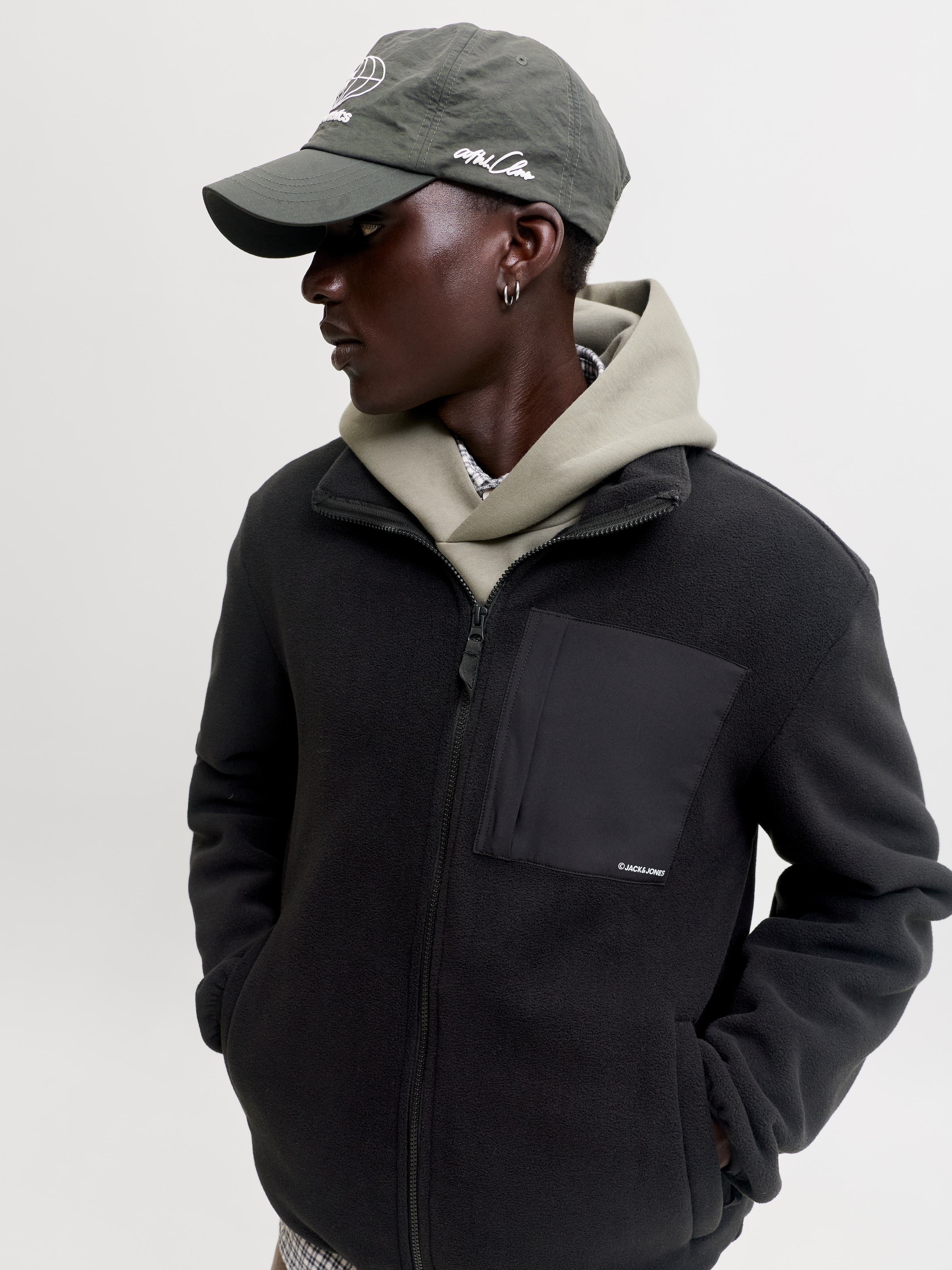 Jack & Jones Veste polaire »JJEMASON FLEECE SN« fibre synthétique, coupe régulière