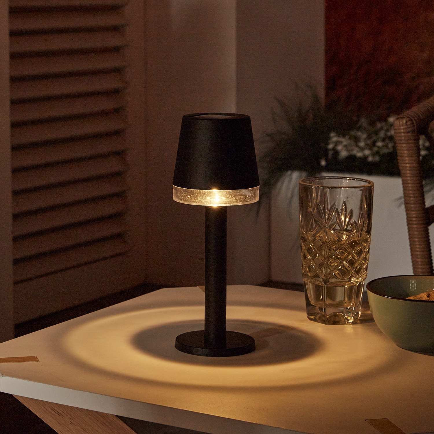 LUXFORM Lampe de table extérieure »Solar-Tischlampe - Cala d'Or - LED - 2 Stück« Module LED 2 cuis alimenté par énergie solaire