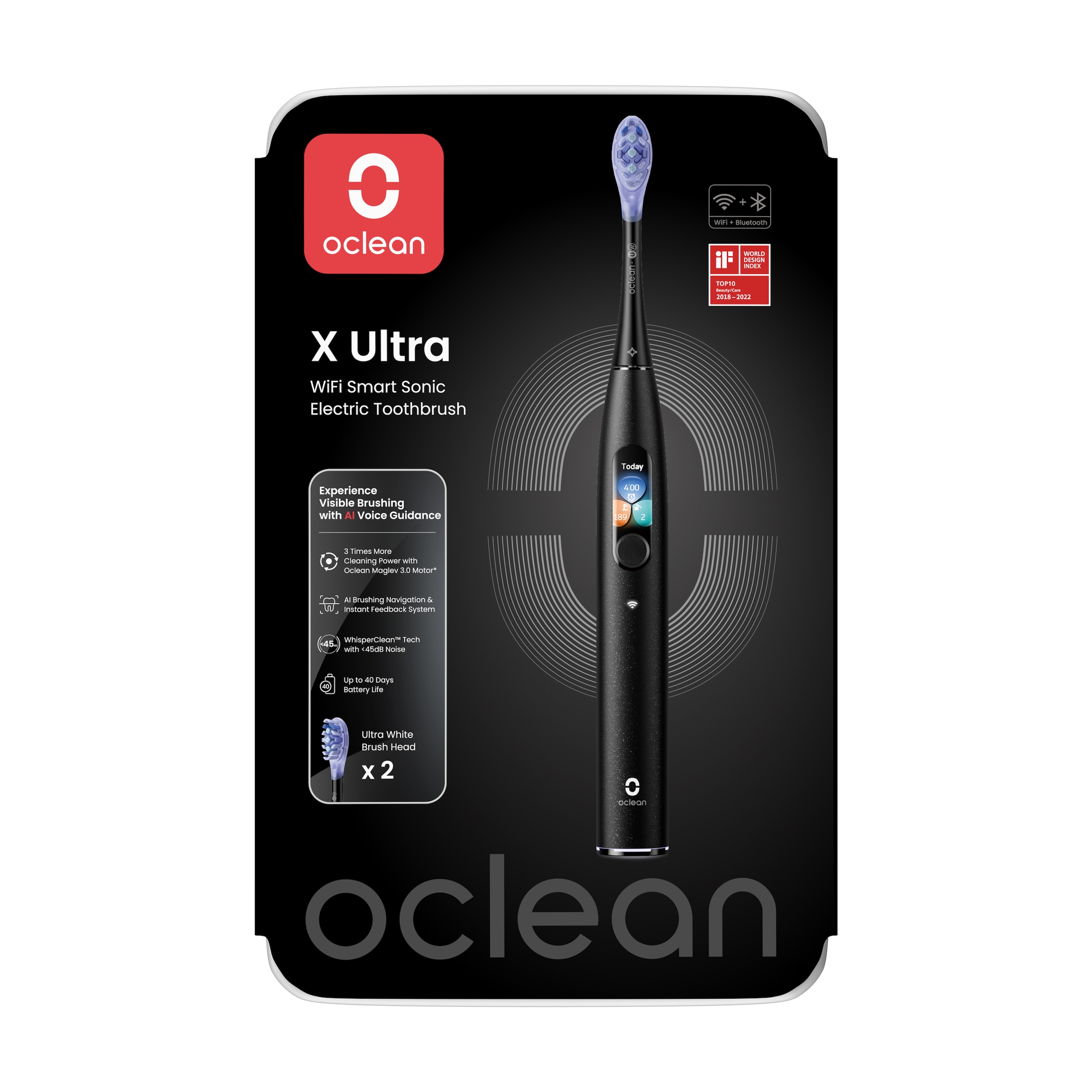 Oclean Elektrische Zahnbürste »Oclean X Ultra, Elektrisch, schwarz«