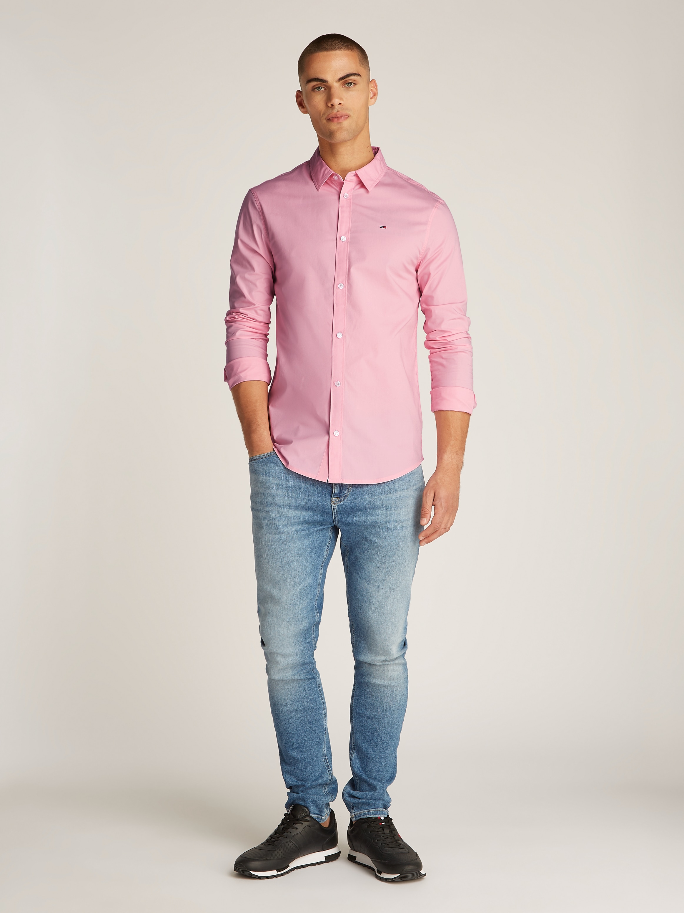 Tommy Jeans Langarmhemd »Sabim Stretch Hemd Shirt«, Stretch Hemd, Premium, Slim Fit, mit Elasthan