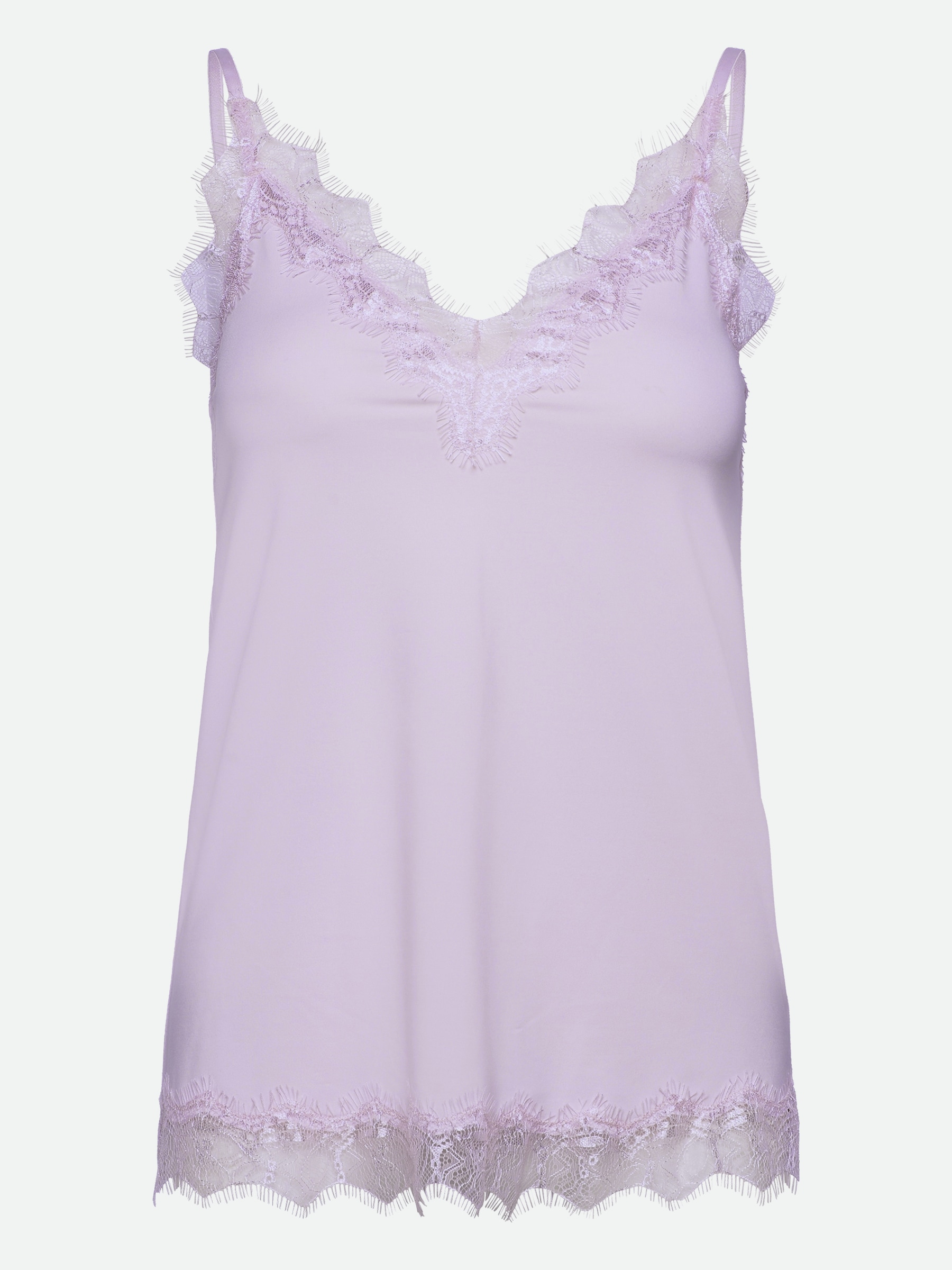 rosemunde Spaghettitop »Billie Strap Top« Vintage-Spitzenbesatz an Ausschnitt und Saum, feminin