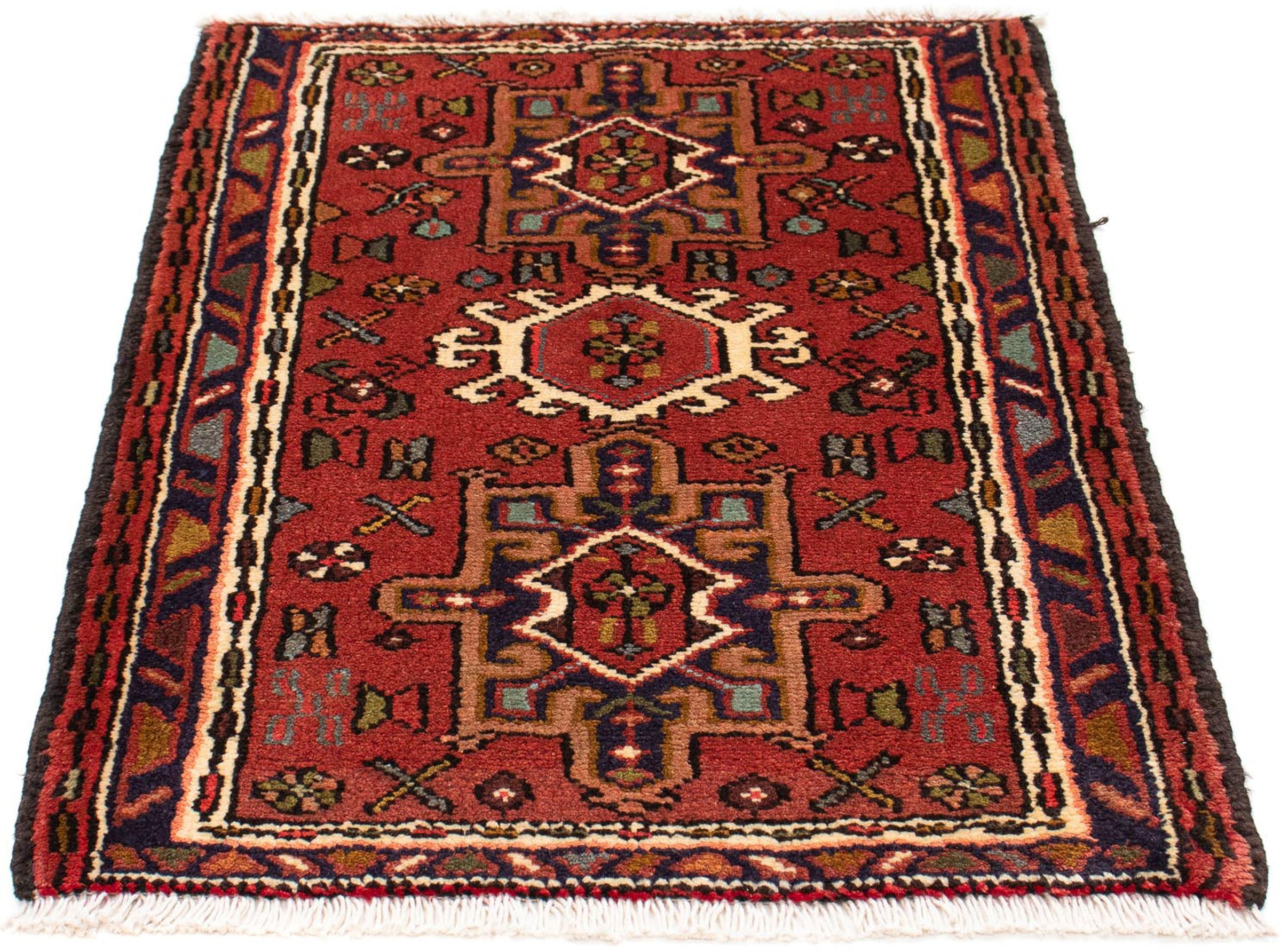 Image of morgenland Orientteppich »Perser - Nomadic - 98 x 70 cm - dunkelrot«, rechteckig, 10 mm Höhe, Wohnzimmer, Handgeknüpft, Einzelstück mit Zertifikat bei Ackermann Versand Schweiz