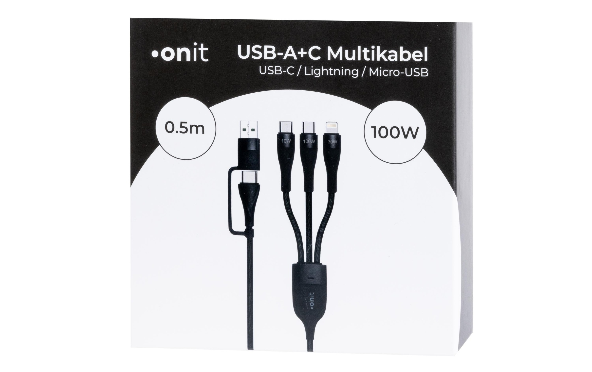 onit USB-Kabel »2.0-Kabel USB A/USB C - Lightning/Micro-USB B/USB C«