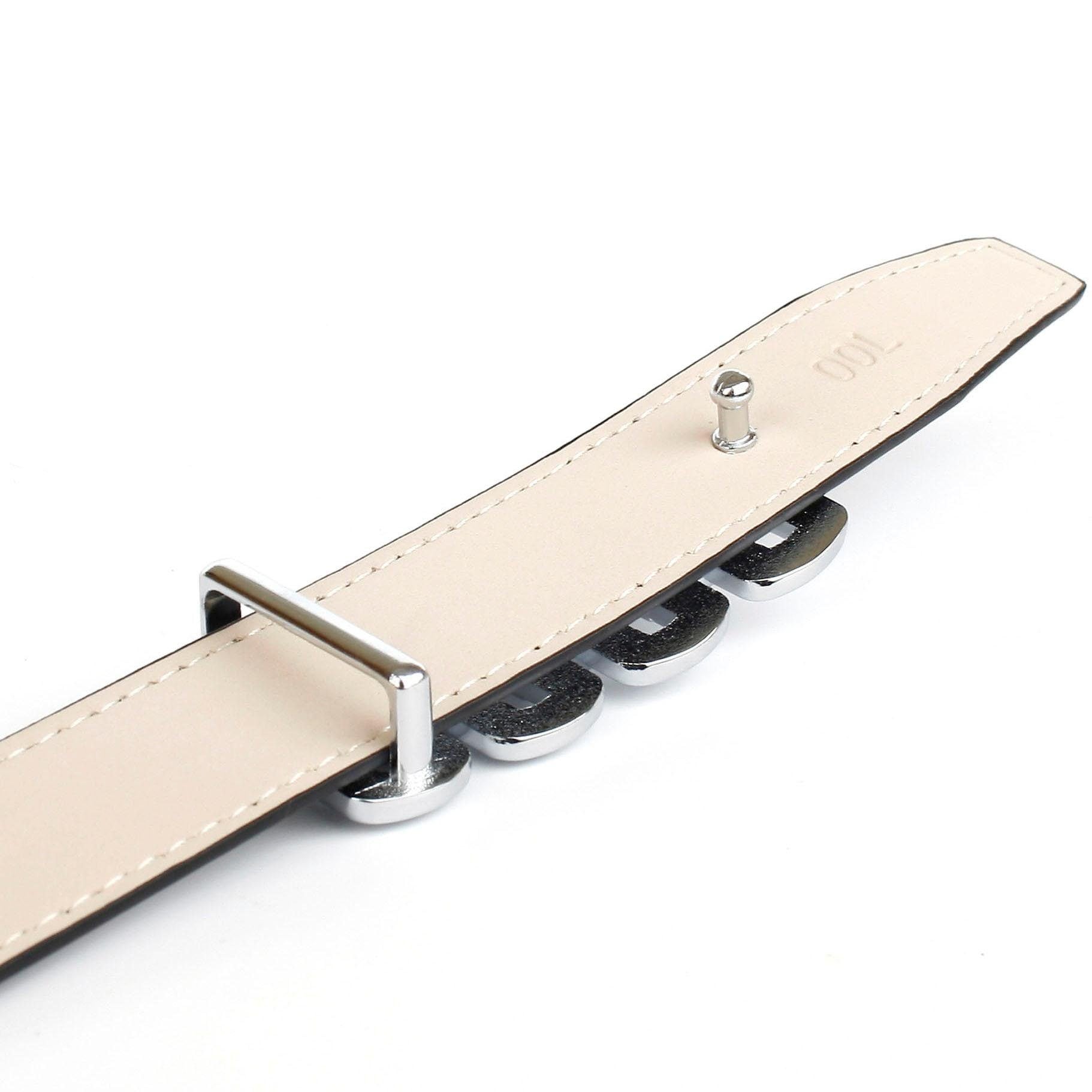 Anthoni Crown Ledergürtel mit Glaskristallen besetzter Schliesse