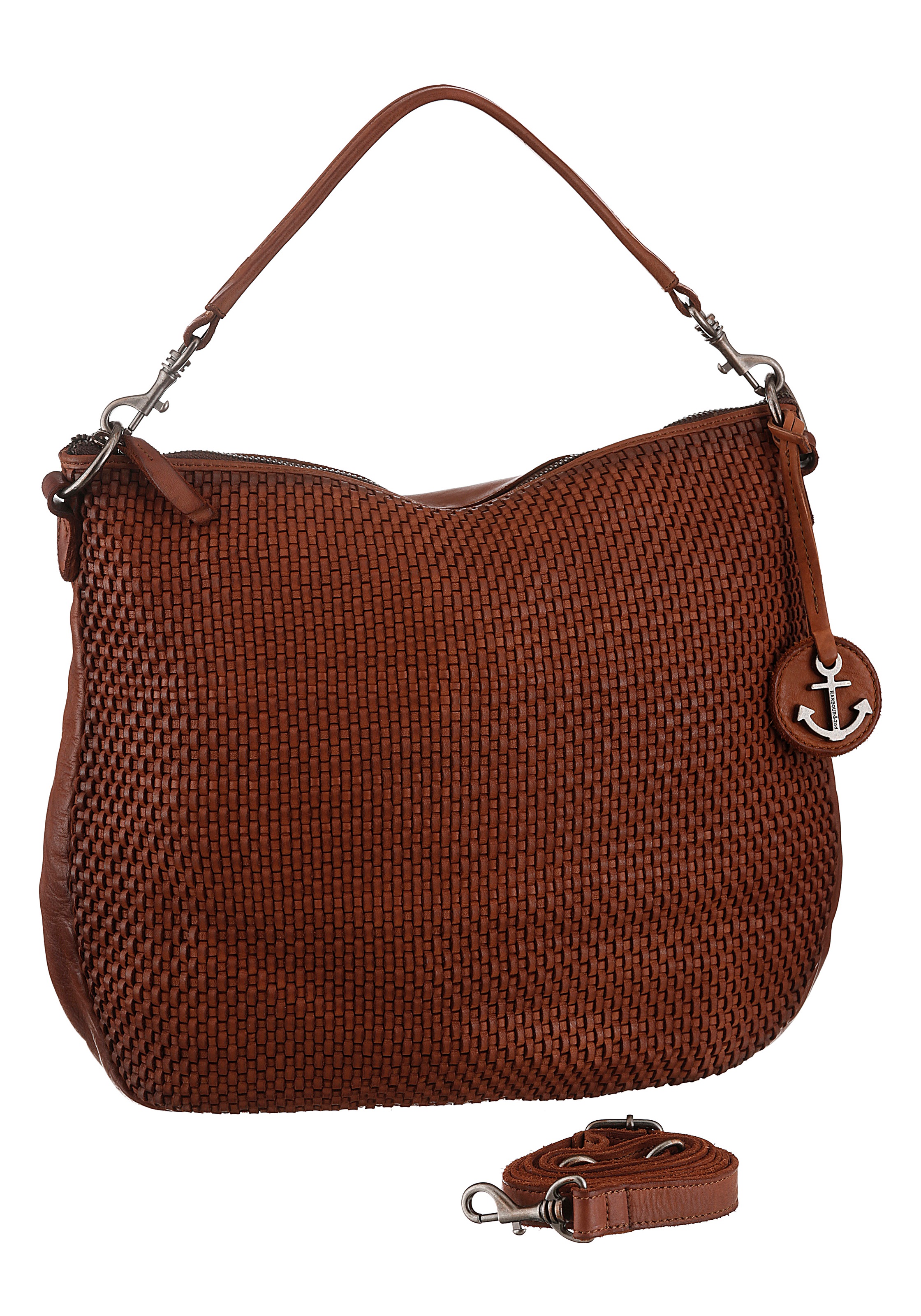 Image of HARBOUR 2nd Hobo »B3-9811 sw2-Maureen«, aus Leder mit geflochtener Front und typischen Marken-Anker-Label und Schmuckanhänger bei Ackermann Versand Schweiz