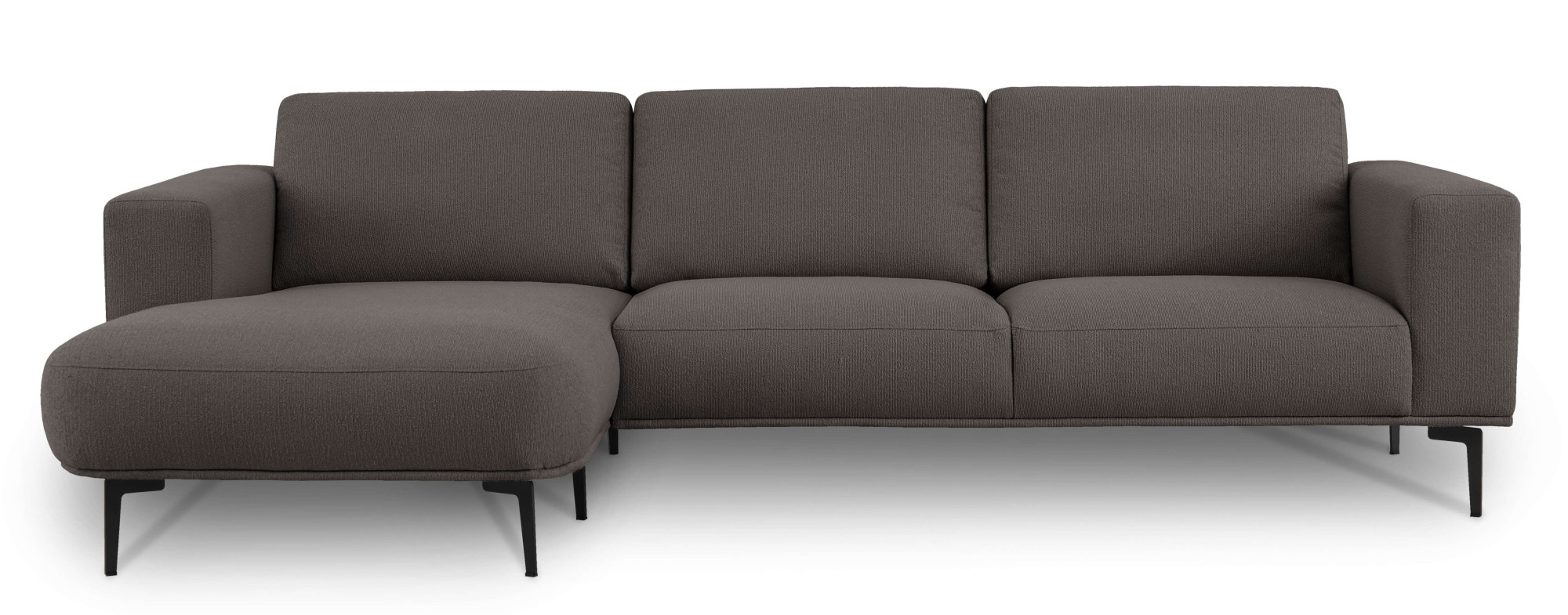 GOODproduct Ecksofa »Lillith, 289 cm, L-Form, gemütlicher Sitzkomfort« Eckcouch mit runder Recamiere links/rechts , Strukturstoff