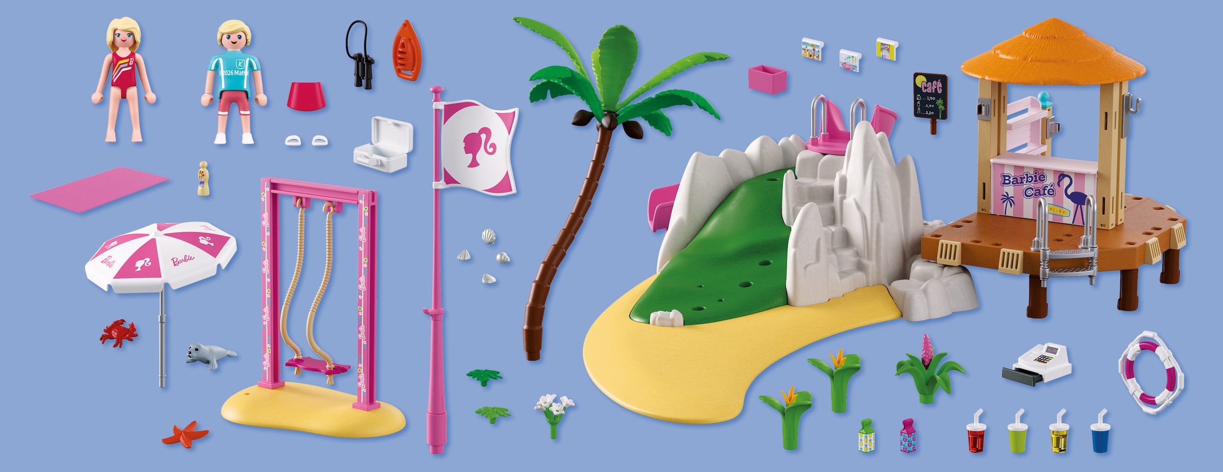 Playmobil® Jeu de construction »PLAYMOBIL x Barbie™ Strand Café (72121), Barbie™« Made in Europe
