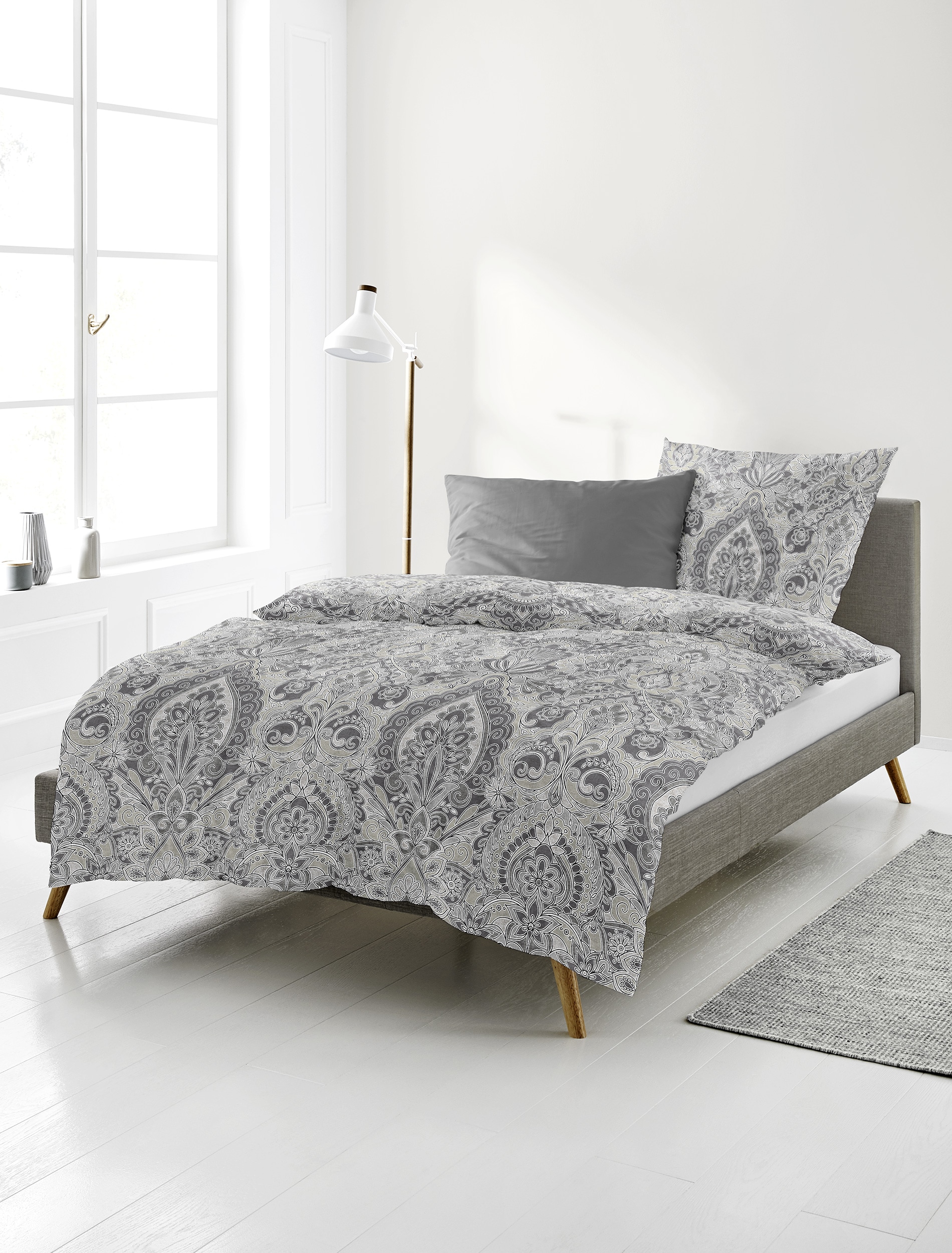 BIERBAUM Bettwäsche »3846« 2 Stk. Biber, 100 % Baumwolle, pflegeleicht, kuschelig weich