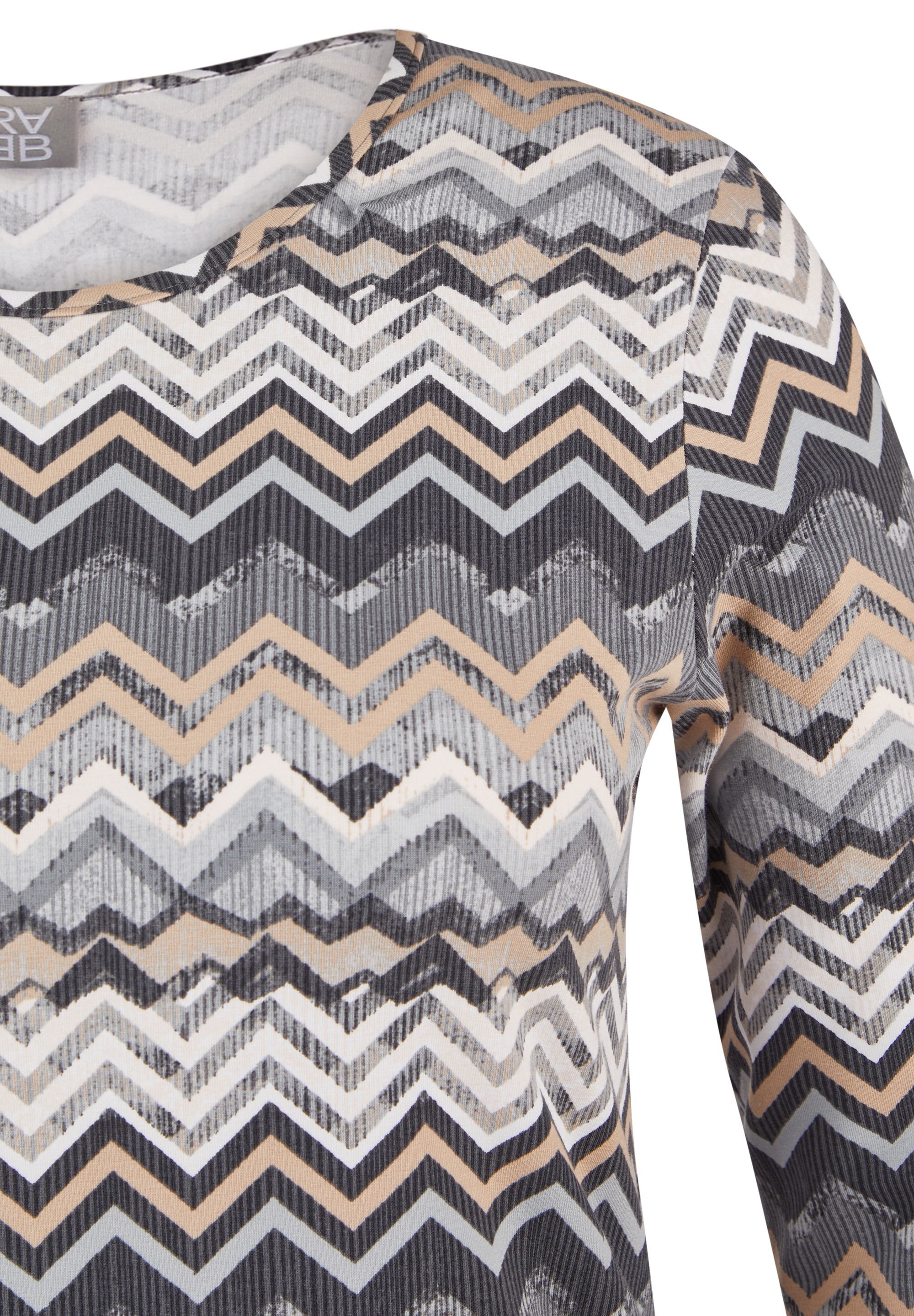 Rabe T-shirt à manches 3/4 mit grafischem Muster