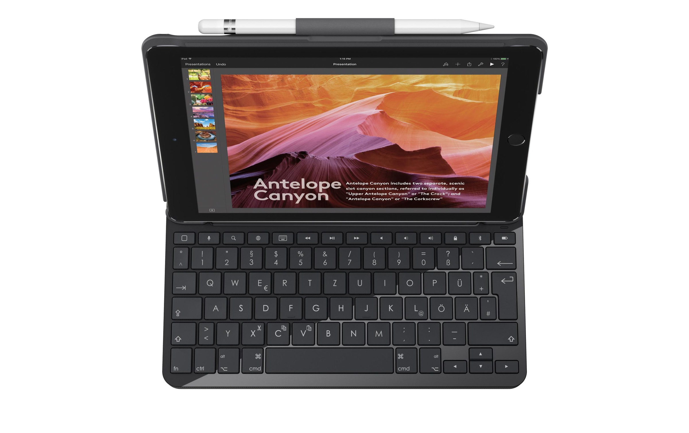 Logitech Tablet-Tastatur »Cover Slim Folio iPad 5th/6th Gen«