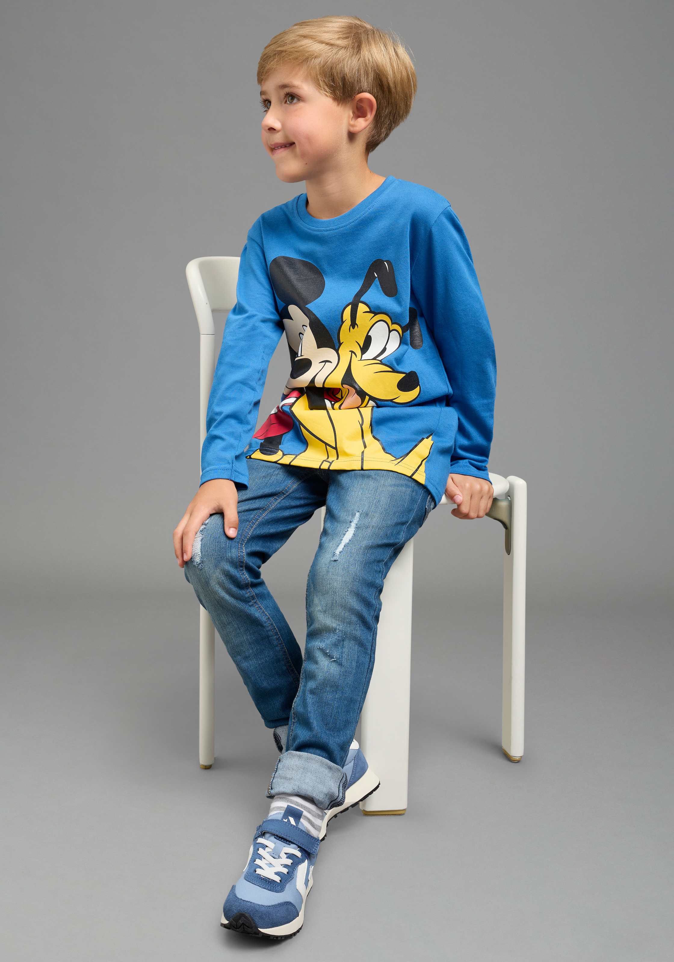 KIDSWORLD T-shirt à manches longues »Mickey&Goofy Shirt, Disney« T-shirt Disney, manches longues, aspect imprimé, pour enfants