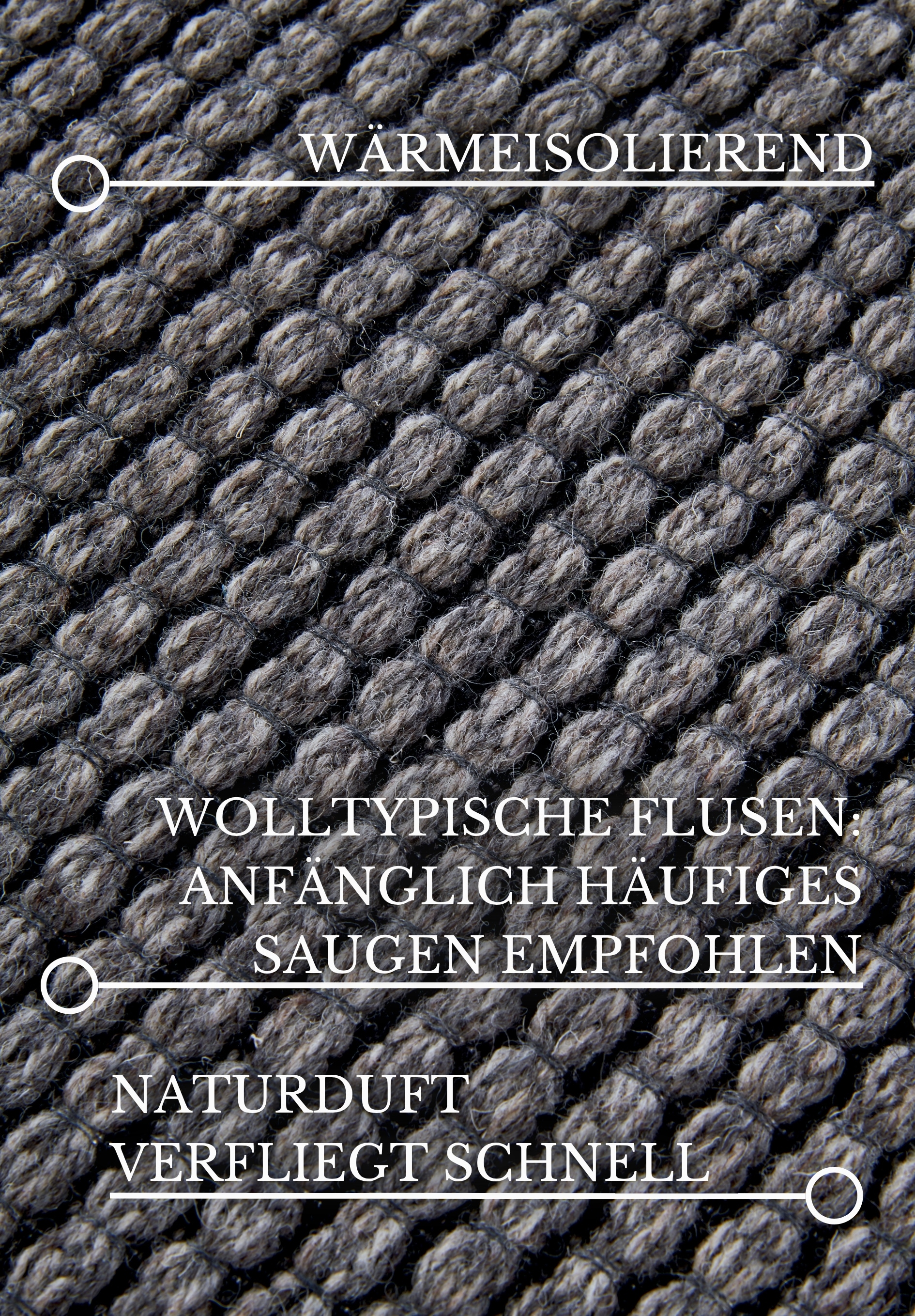 Villeroy & Boch Wollteppich »Charles« rechteckig 5 mm Höhe Schurwolle, Wolle, Natur, Wohnzimmer, Schlafzimmer, Boho, Skandi