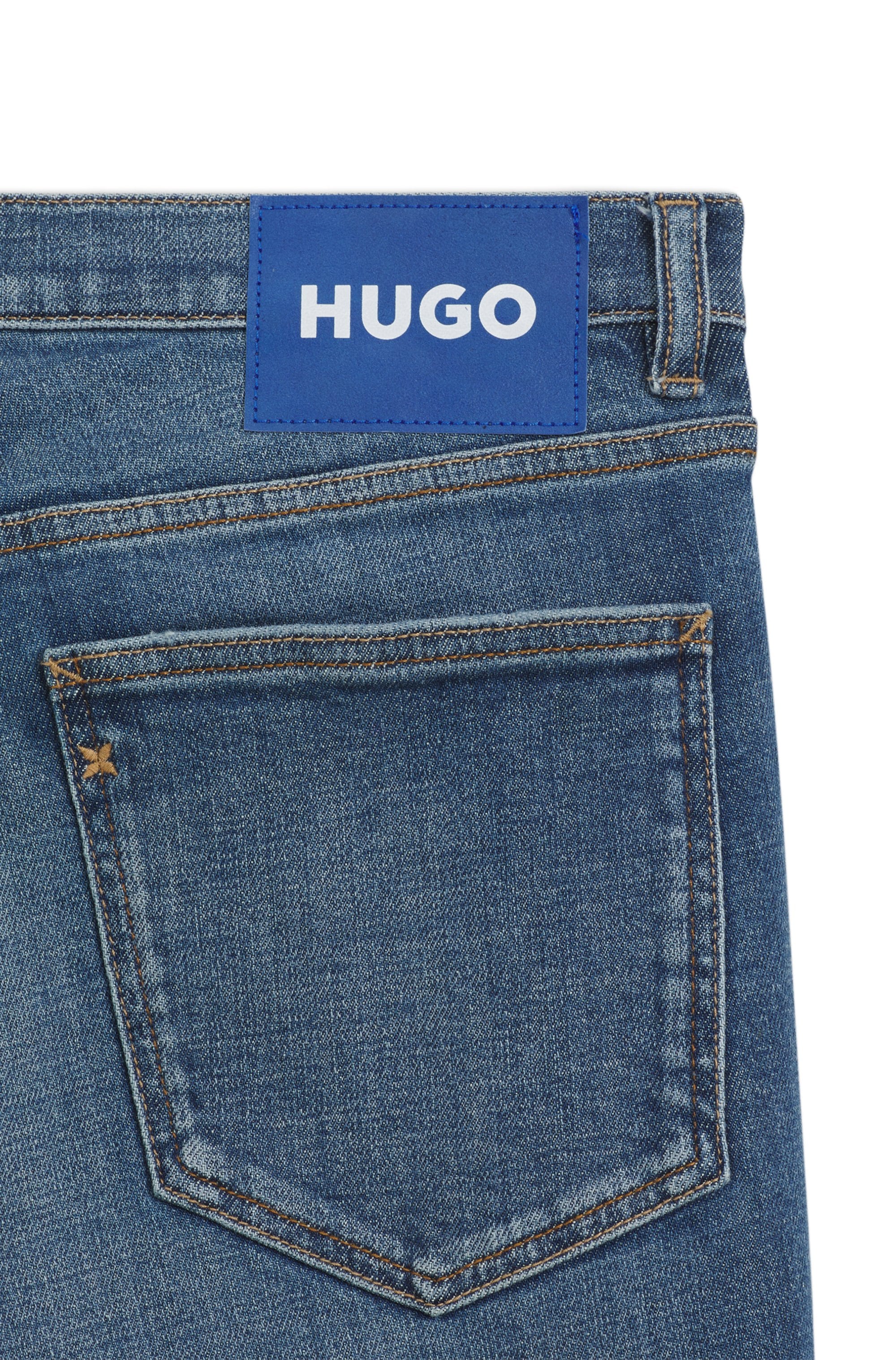 HUGO Jeans à 5 poches »Zane« Extra-Slim Fit, Baumwoll-Stretch, stone washed