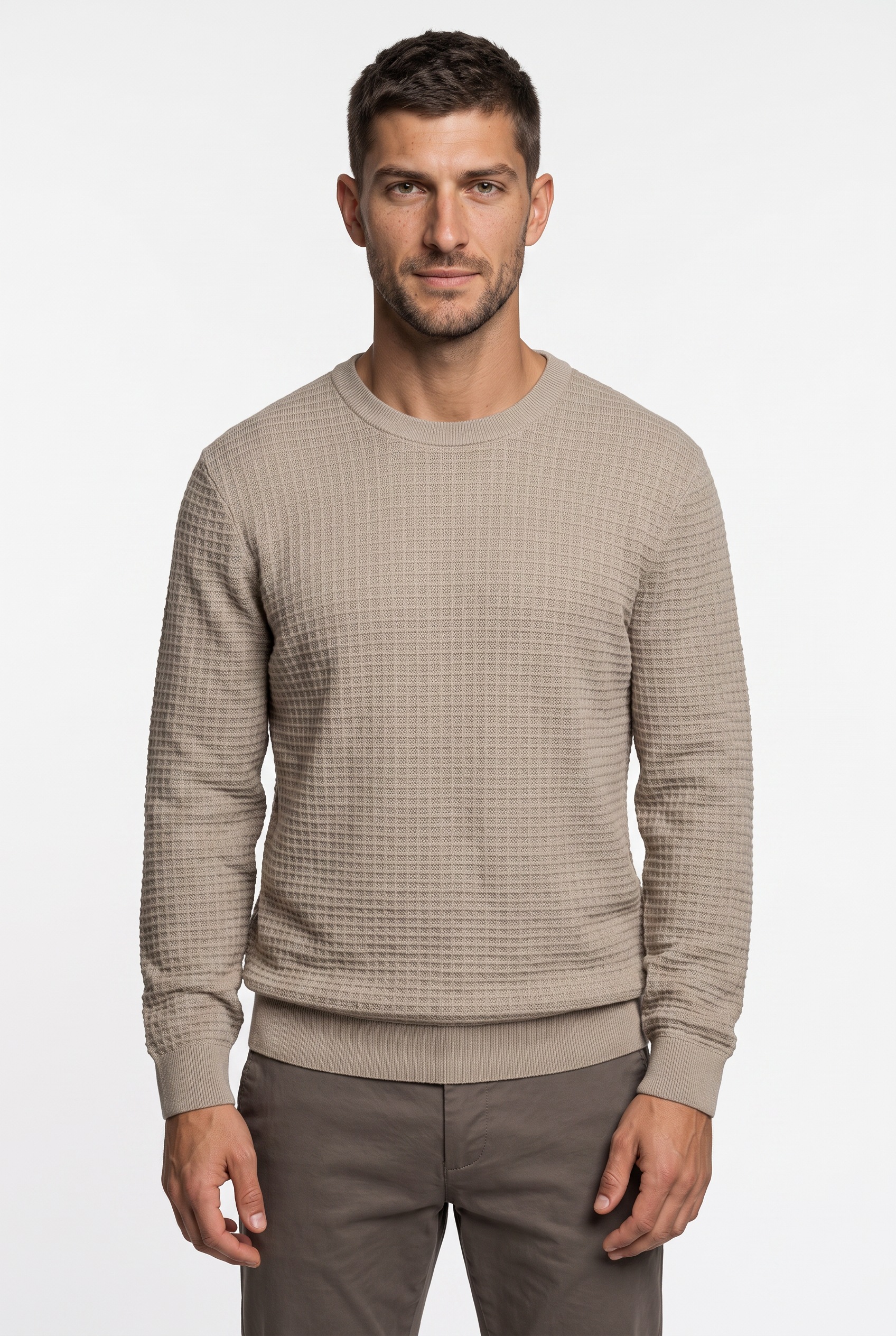 Image of Gant Rundhalspullover "COTTON TEXTURE C-NECK" Regular fit mit Rundhalsausschnitt
