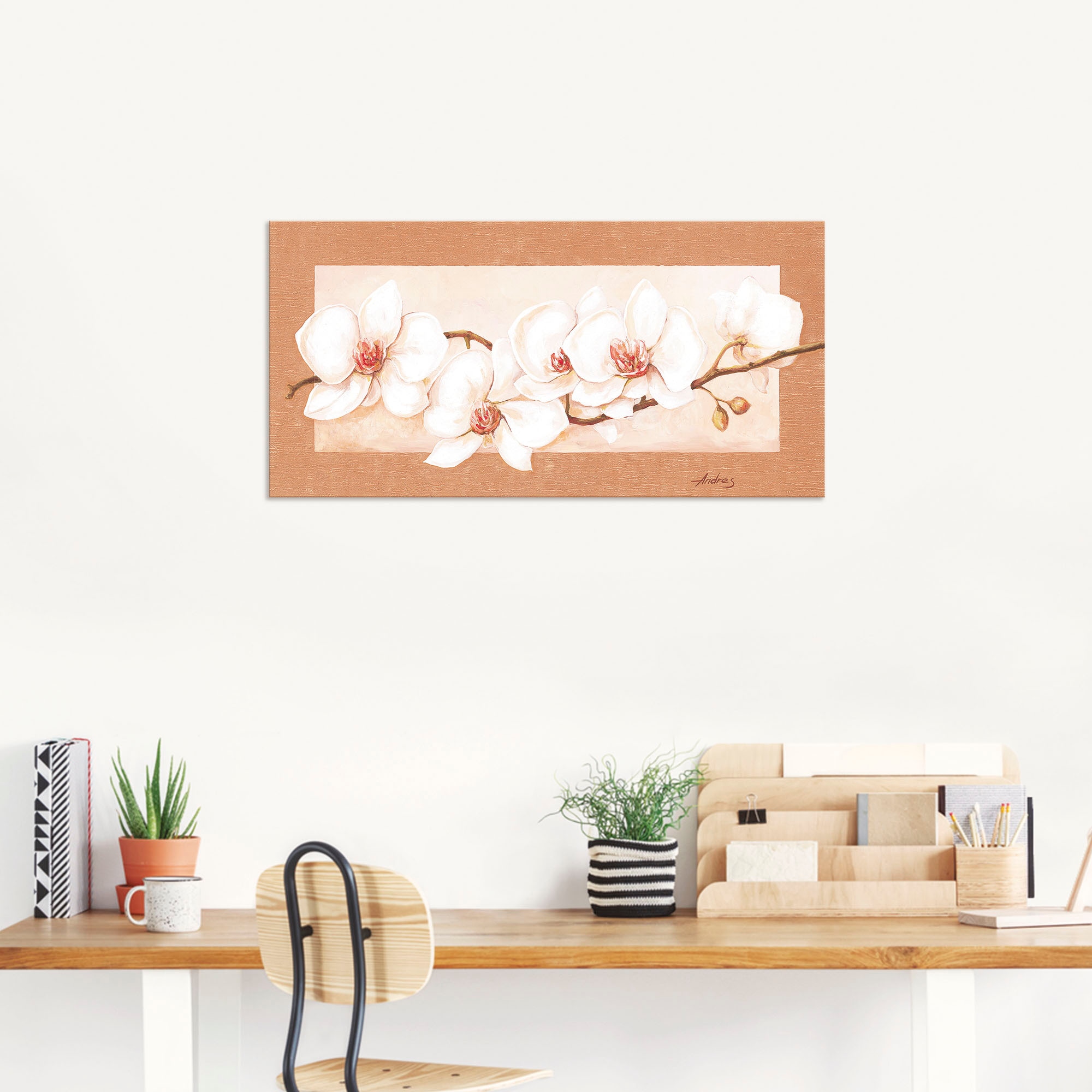 Artland Wandbild »Orchideenzweig« Blumenbilder 1 Stk. tlg. als Alubild, Leinwandbild in verschied. Grössen