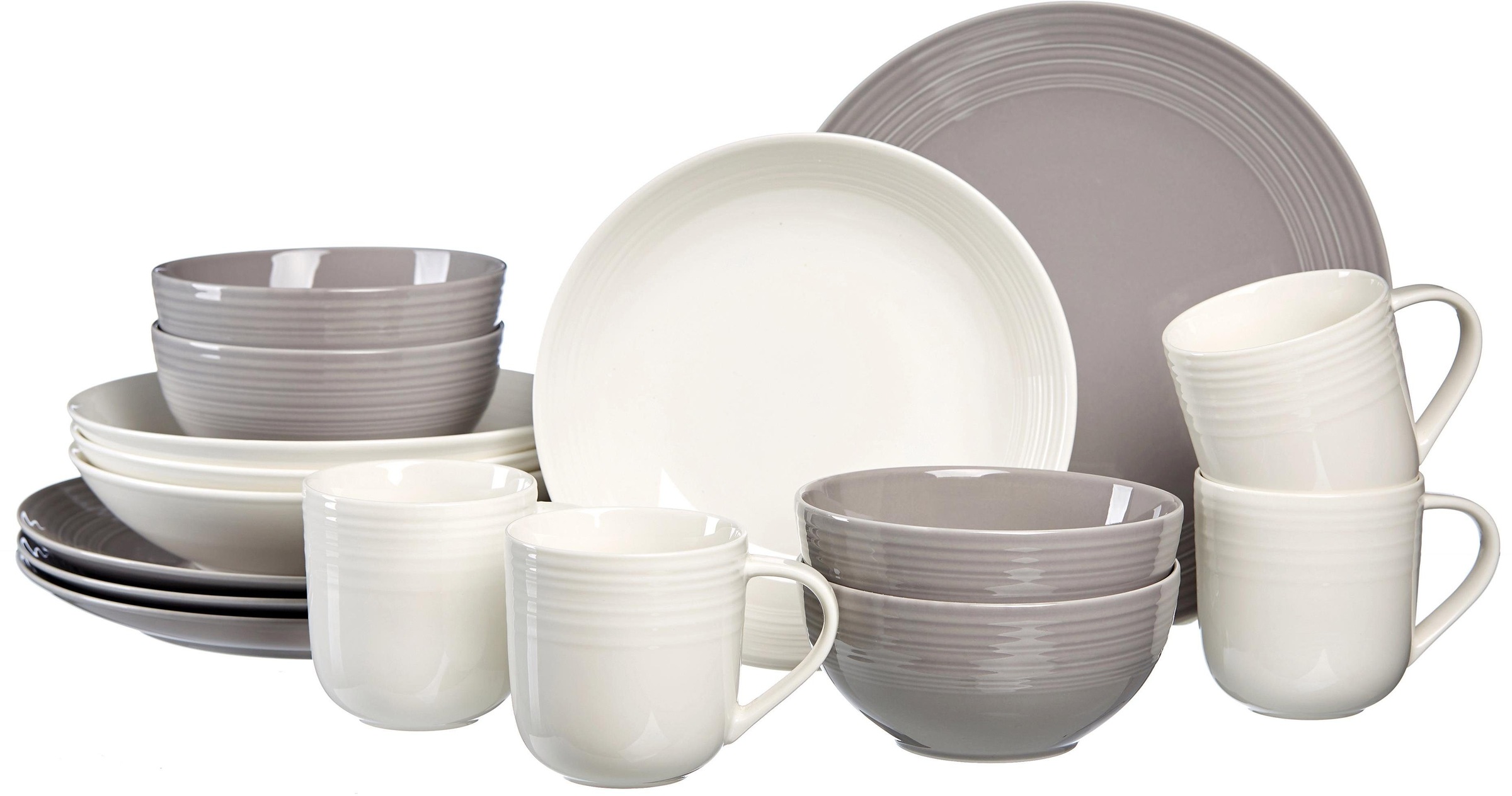 Image of Ritzenhoff & Breker Kombiservice »Levi«, (Set, 16 tlg.), Grau-Weiss bei Ackermann Versand Schweiz