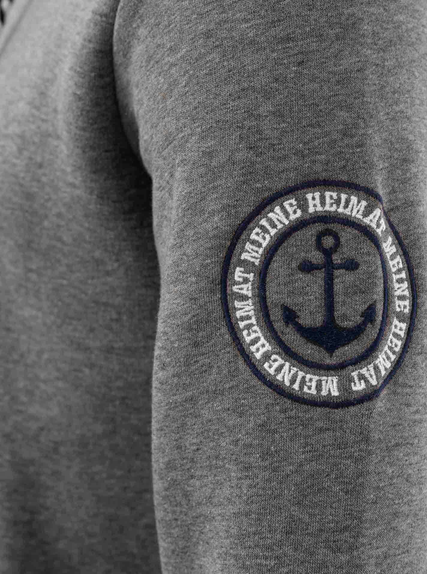 Zwillingsherz Kapuzensweatjacke »"Küste Meer Moin"«, mit Zipper grosser Stickerei
