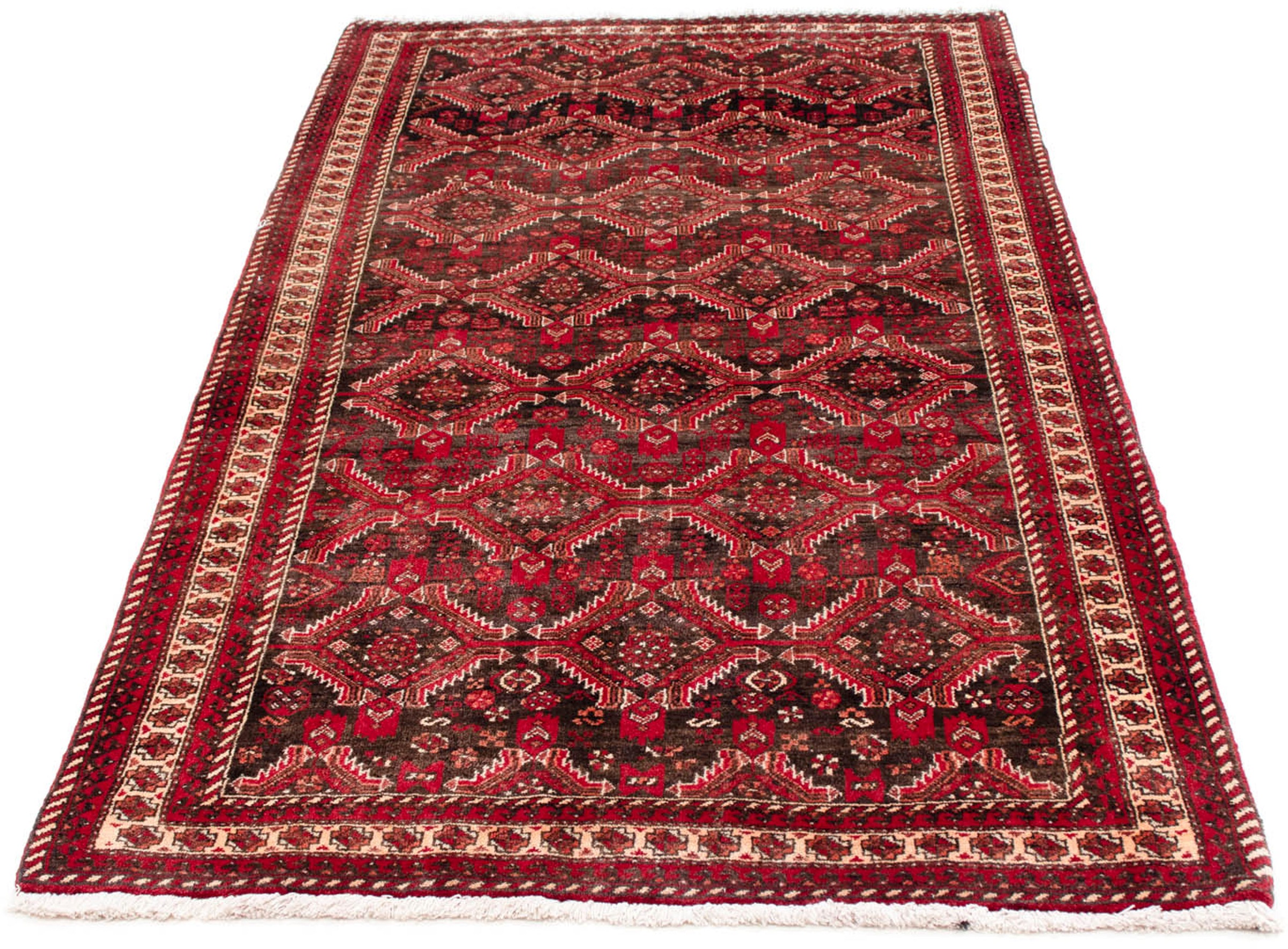 Image of morgenland Orientteppich »Belutsch - 195 x 99 cm - dunkelrot«, rechteckig, 8 mm Höhe, Wohnzimmer, Handgeknüpft, Einzelstück mit Zertifikat bei Ackermann Versand Schweiz