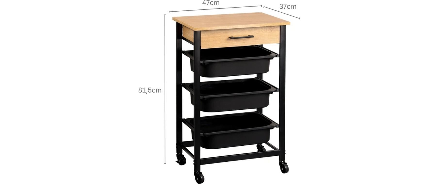 KESPER® Küchenwagen »Kesper Küchenwagen 47 x 81.5 x 37 cm, Keine Angabe«