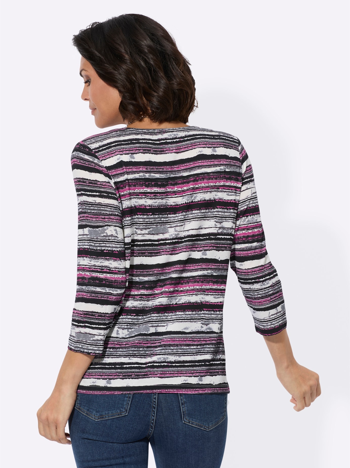 Casual Looks 3/4-Arm-Shirt »Rundhals-Shirt«, (1 tlg.)