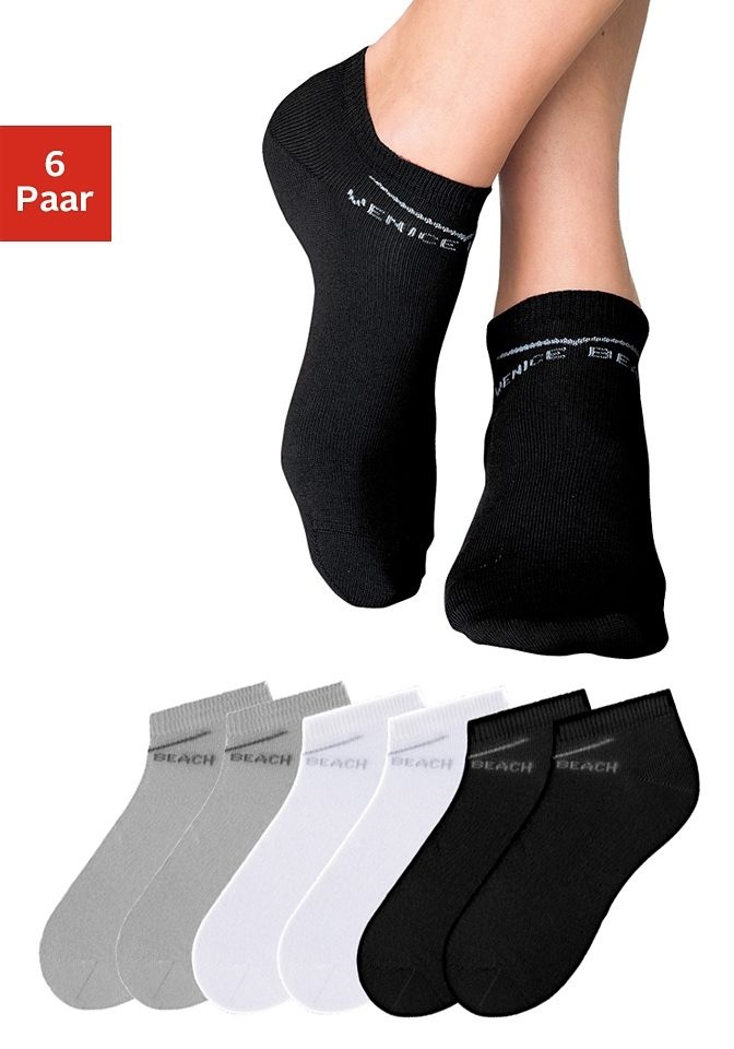 Image of Venice Beach Sneakersocken, (6 Paar), perfekte Passform durch LYCRA-Anteil bei Ackermann Versand Schweiz