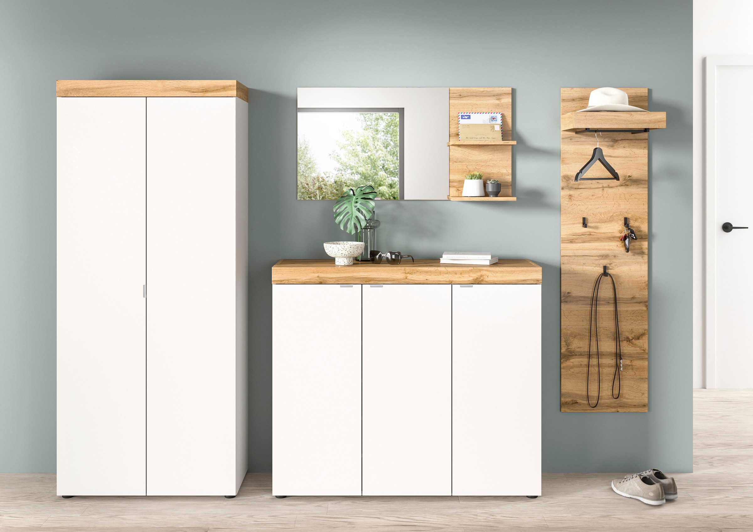 GOODproduct Garderoben-Set »MAMBO II, 4-teilig, TOPSELLER!, hängend oder stehend montierbar« 4 Stk. tlg.