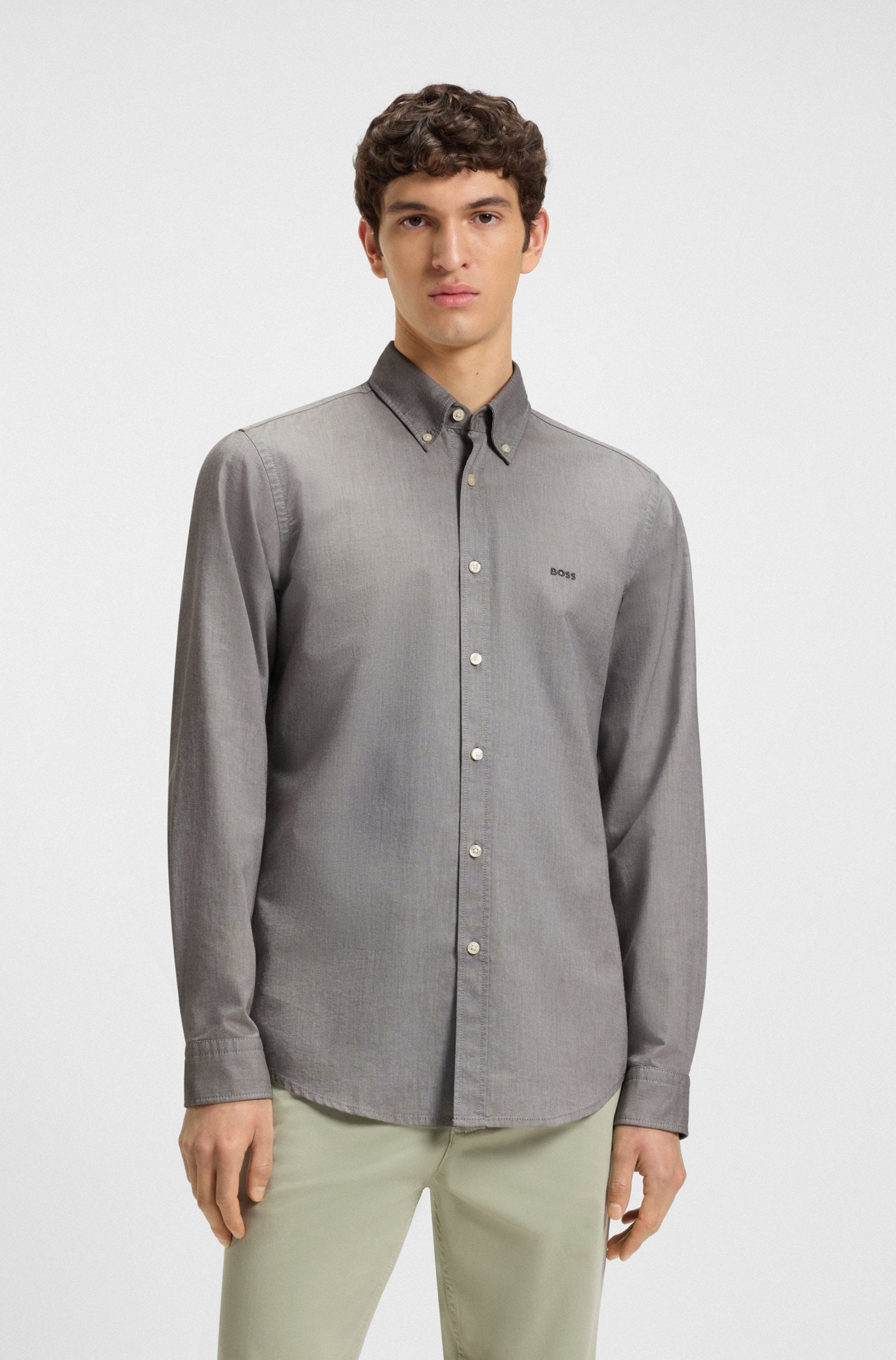 Image of BOSS ORANGE Businesshemd "Rickert" mit Button-down-Kragen