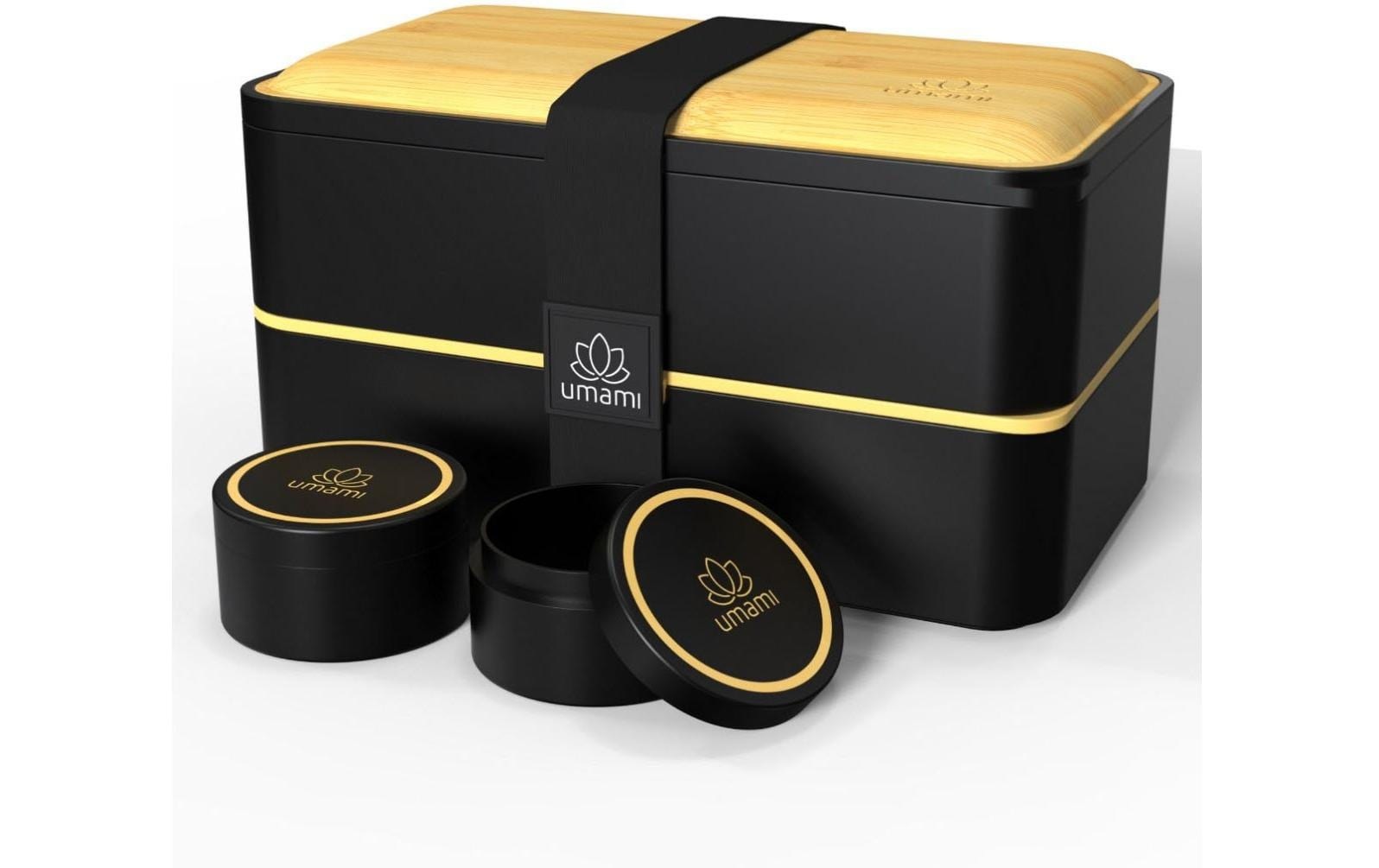 Lunchbox »Umami Original L Black und Bamboo«, (1 tlg.), Holzart: Bambus (China)