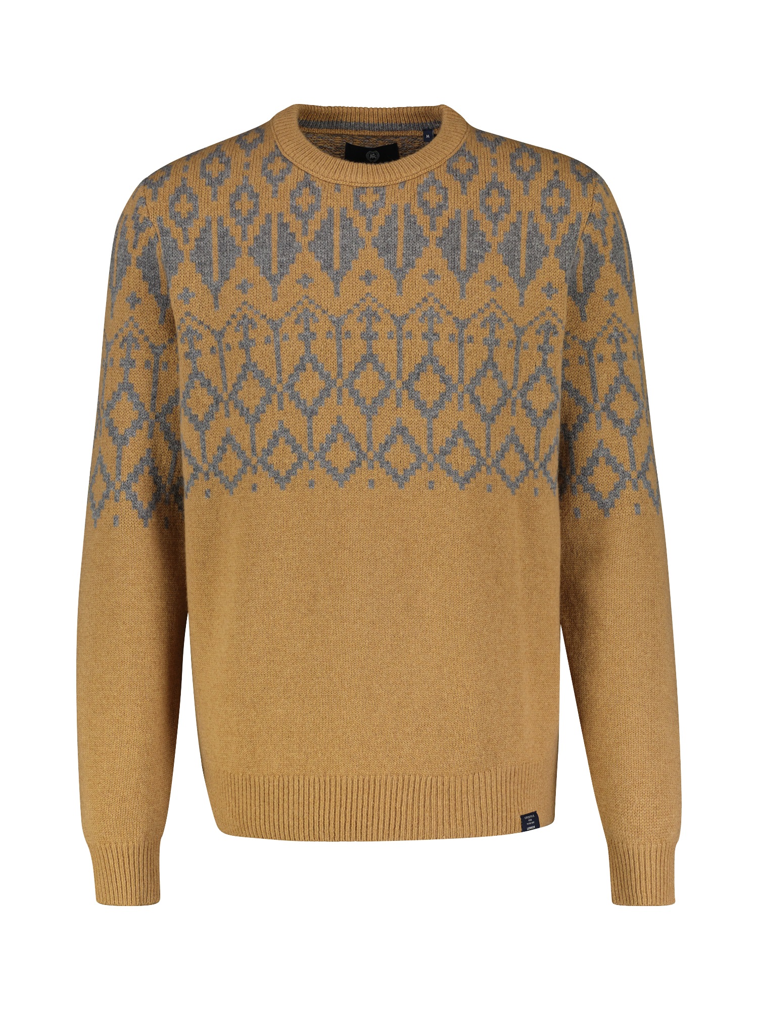 Image of LERROS Strickpullover "Jacquard-Pullover aus gestrickter Schurwolle mit Kaschmiranteil"