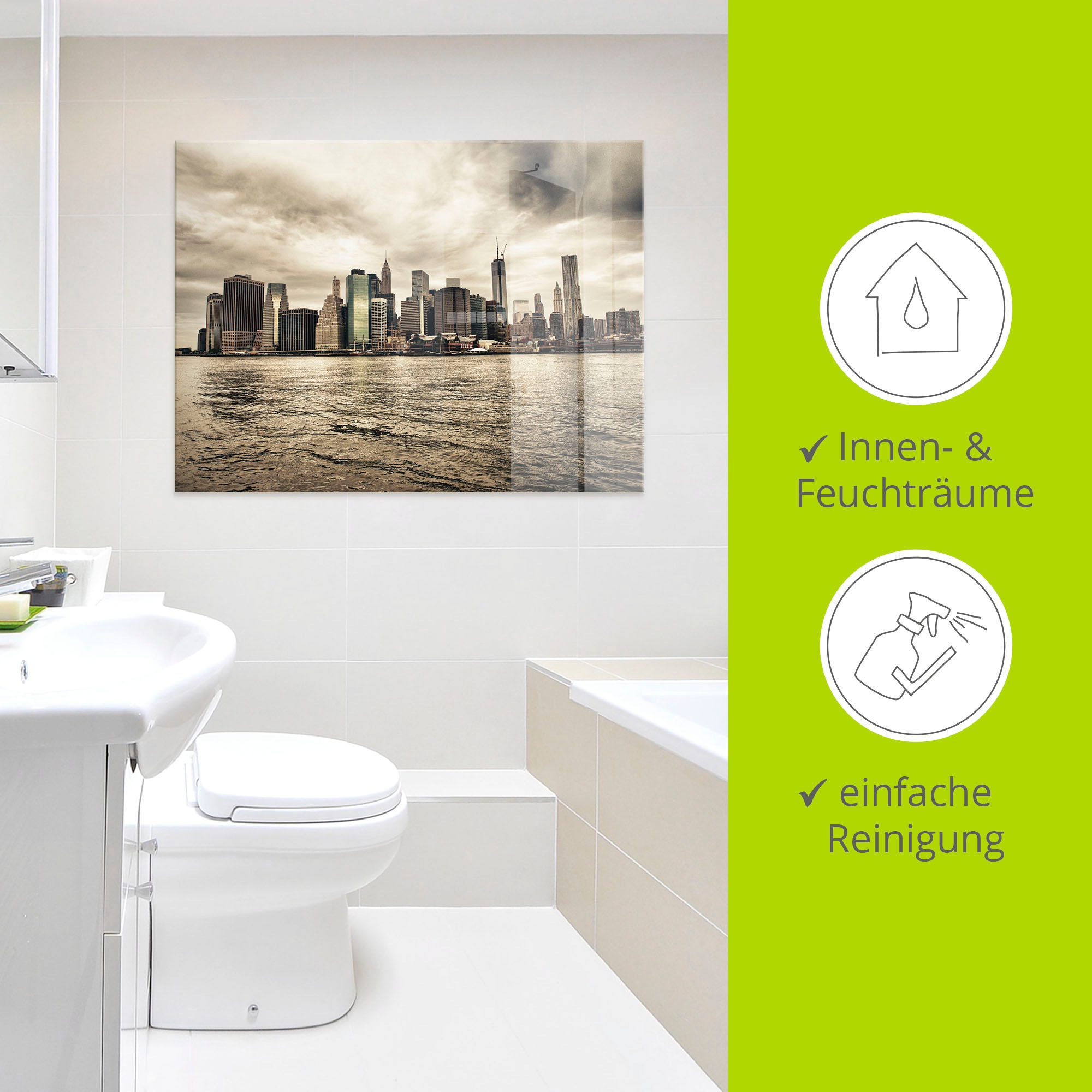 Artland Glasbild »Lower Manhattan Skyline« Amerika 1 Stk. tlg. in verschiedenen Grössen