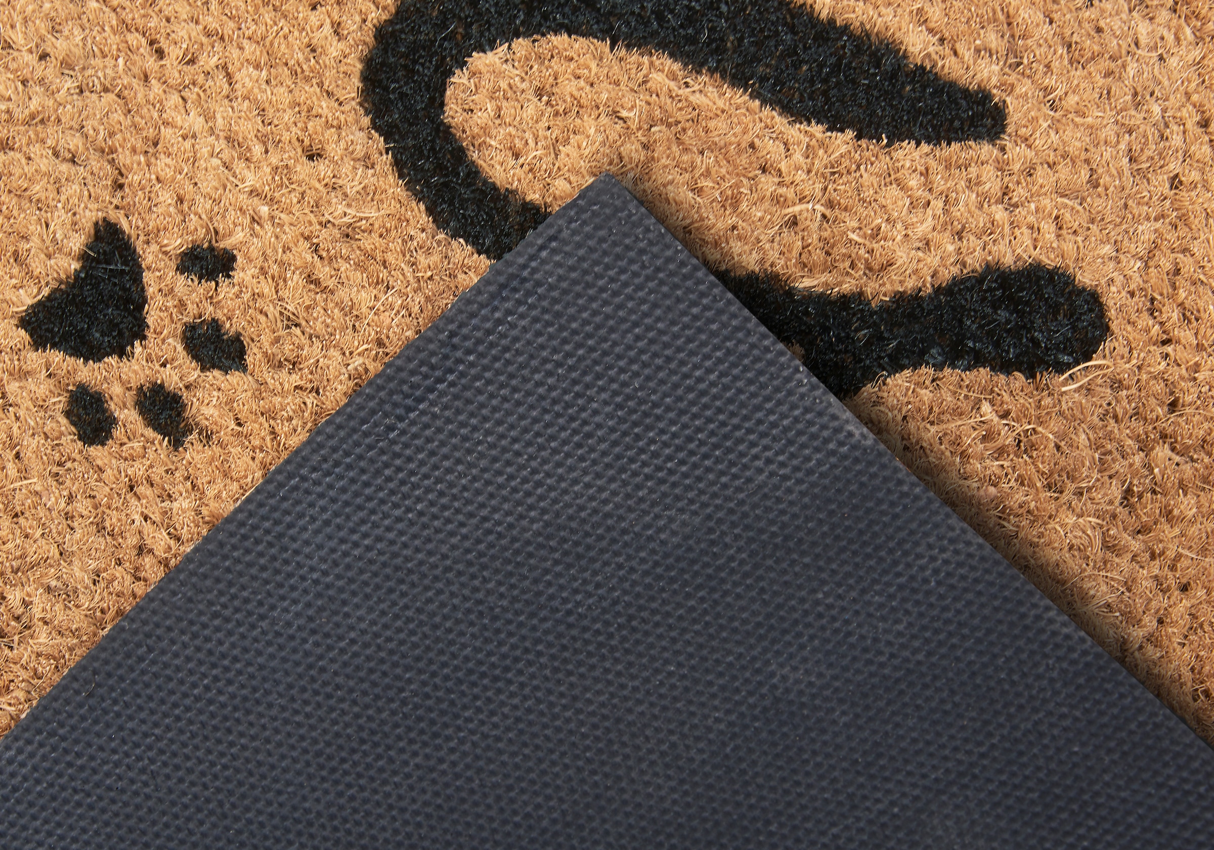 HANSE Home Fussmatte »Mix Mats Kokos Cat Paws Welcome, Türmatte«, rechteckig, 15 mm Höhe, Kokos, Schmutzfangmatte, Outdoor, Rutschfest, Innen, Kokosmatte, Flur