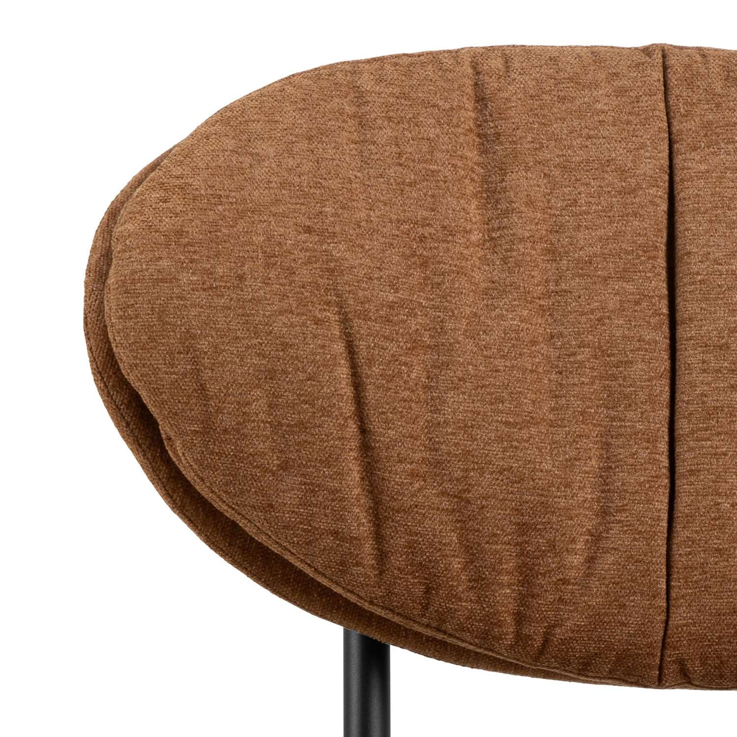 ACTONA GROUP Loungesessel »Burma« Terracotta Stoff, schwarze Stahlbeine, Sitzhöhe: 43 cm