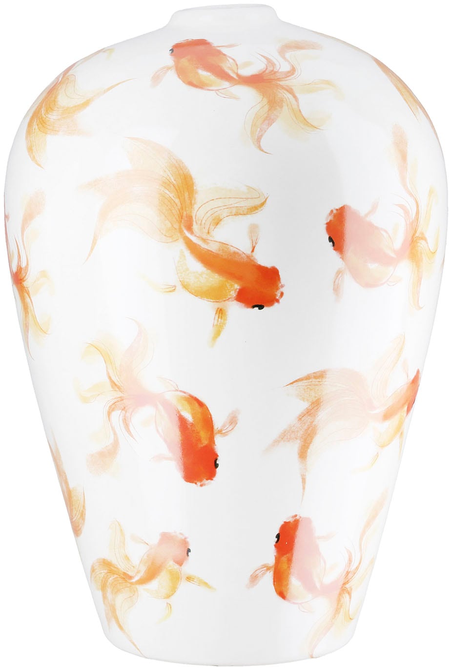 Image of GILDE Tischvase "Vase bauchig Neon weiss H. 30 cm"