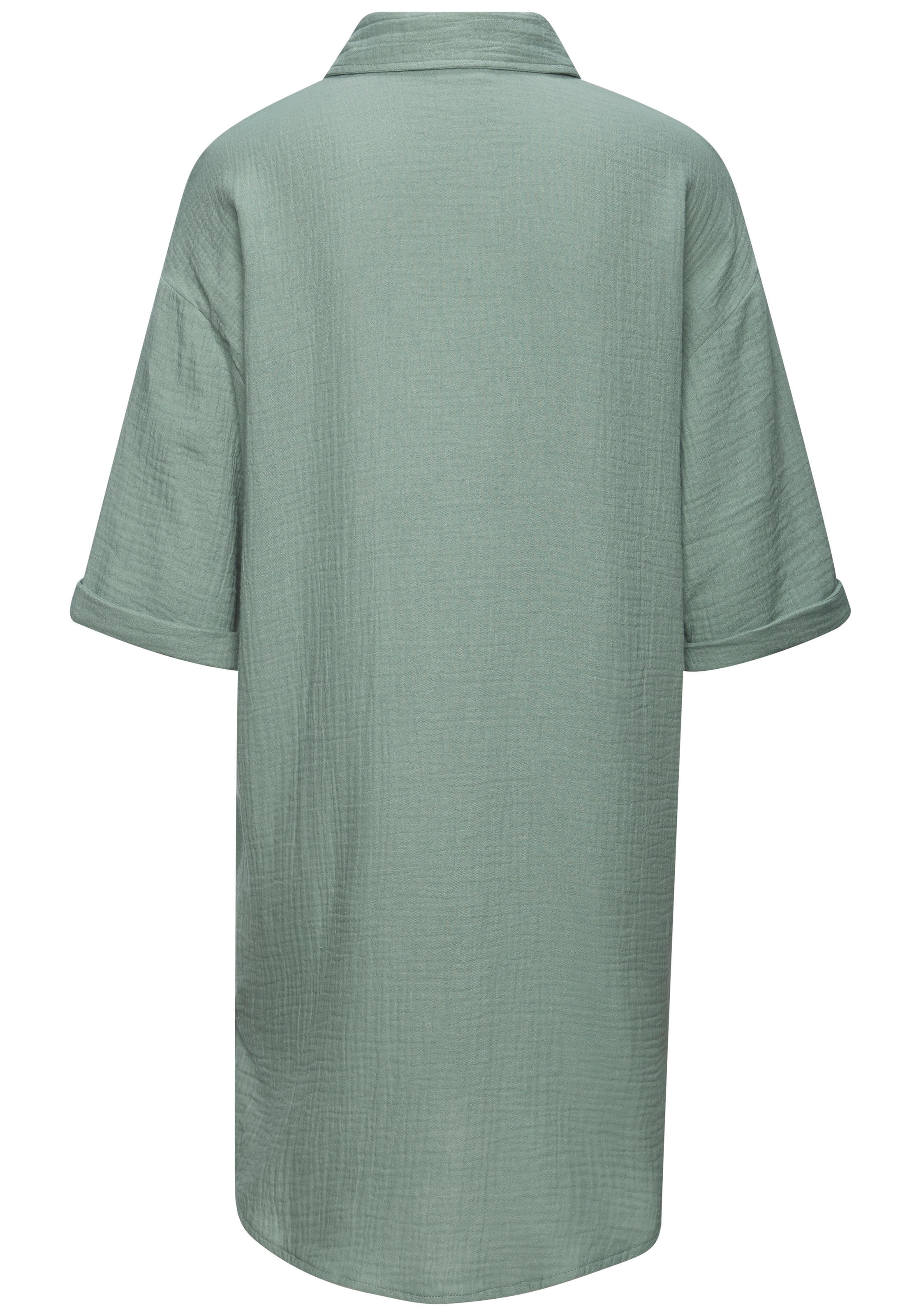 Beachtime Chemisier long lange Hemdbluse aus Musselinware