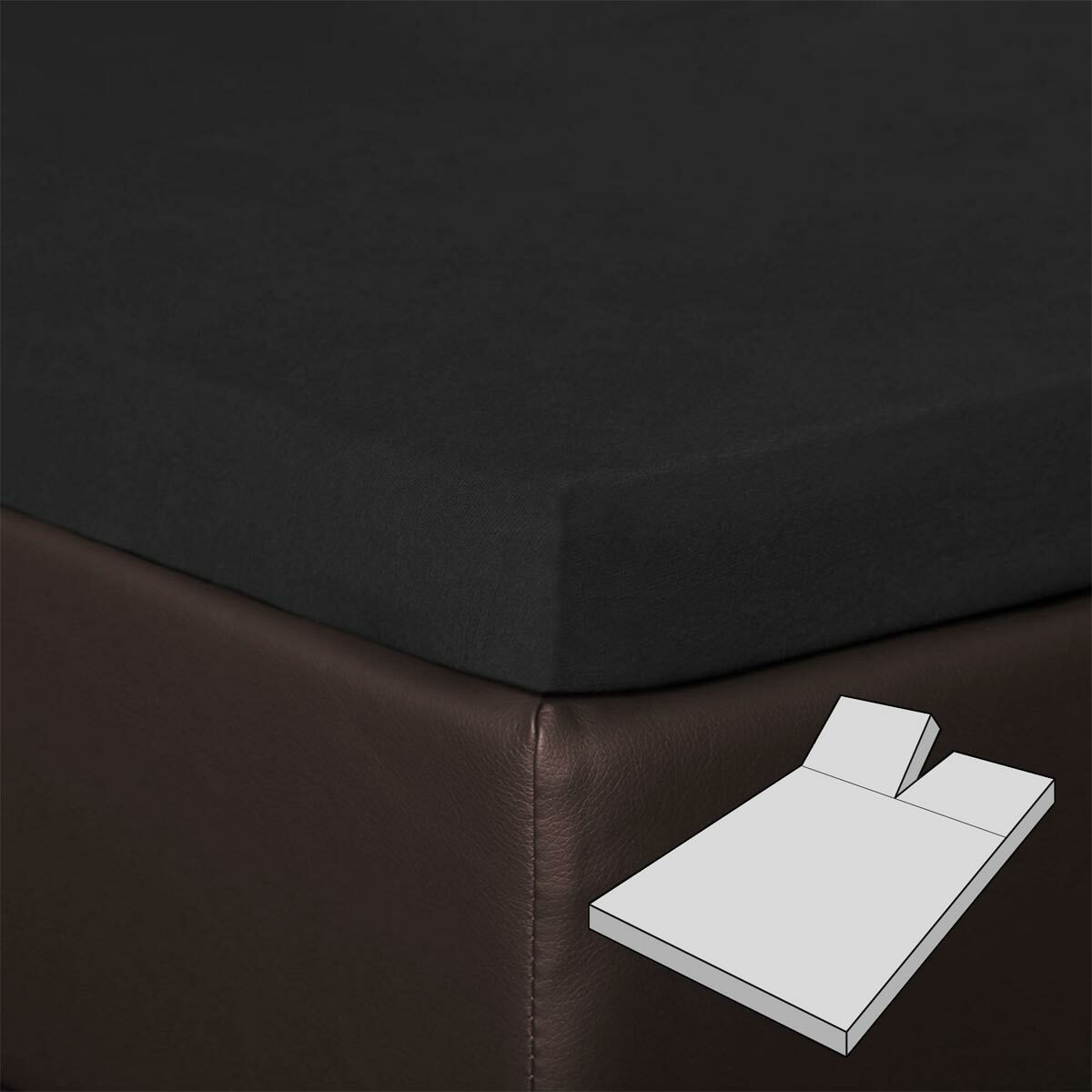 Image of BETTWARENSHOP Spannbettlaken »Multi-Stretch Split-Topper«, (1 St.), für Matratzentopper mit Einschnitt bei Ackermann Versand Schweiz