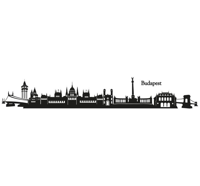 Image of Wall-Art Wandtattoo »Stadt Skyline Budapest 120cm«, (1 St.) bei Ackermann Versand Schweiz