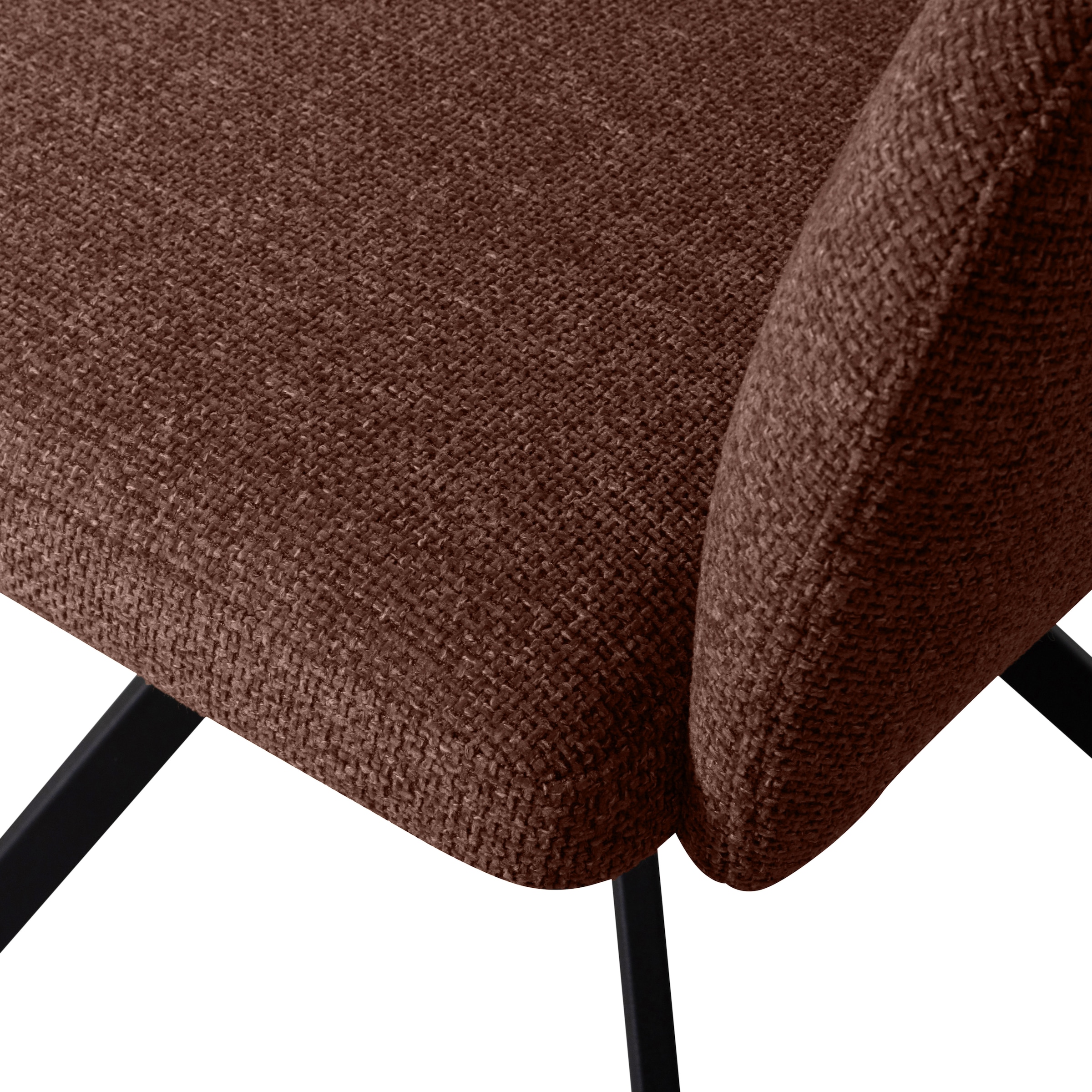 WOOOD Esszimmerstuhl »Fenne aus Kunstleder mit Drehgestell aus Metall H 80 x B 58 cm« (Set) 2 Stk.Polterstuhl mit Drehfuss, gewebtem Stoff, Höhe 80 cm