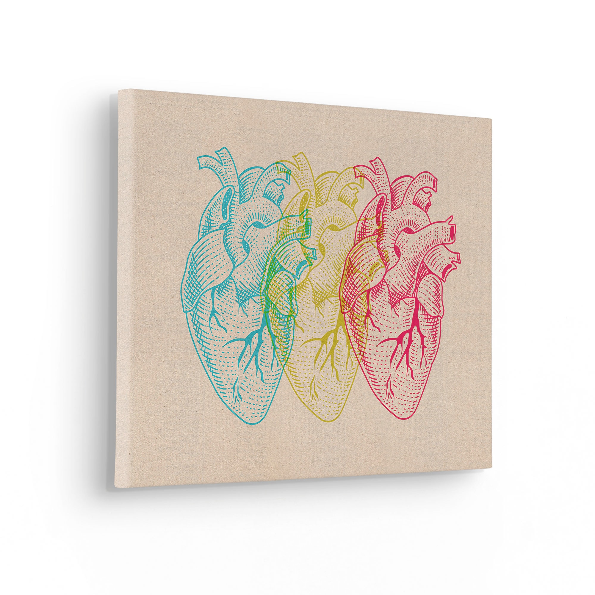 Komar Leinwandbild »Heart Variants - Grösse 30 x 40 cm« Natur 1 Stk. tlg. Keilrahmenbild mi Echtholzrahmen