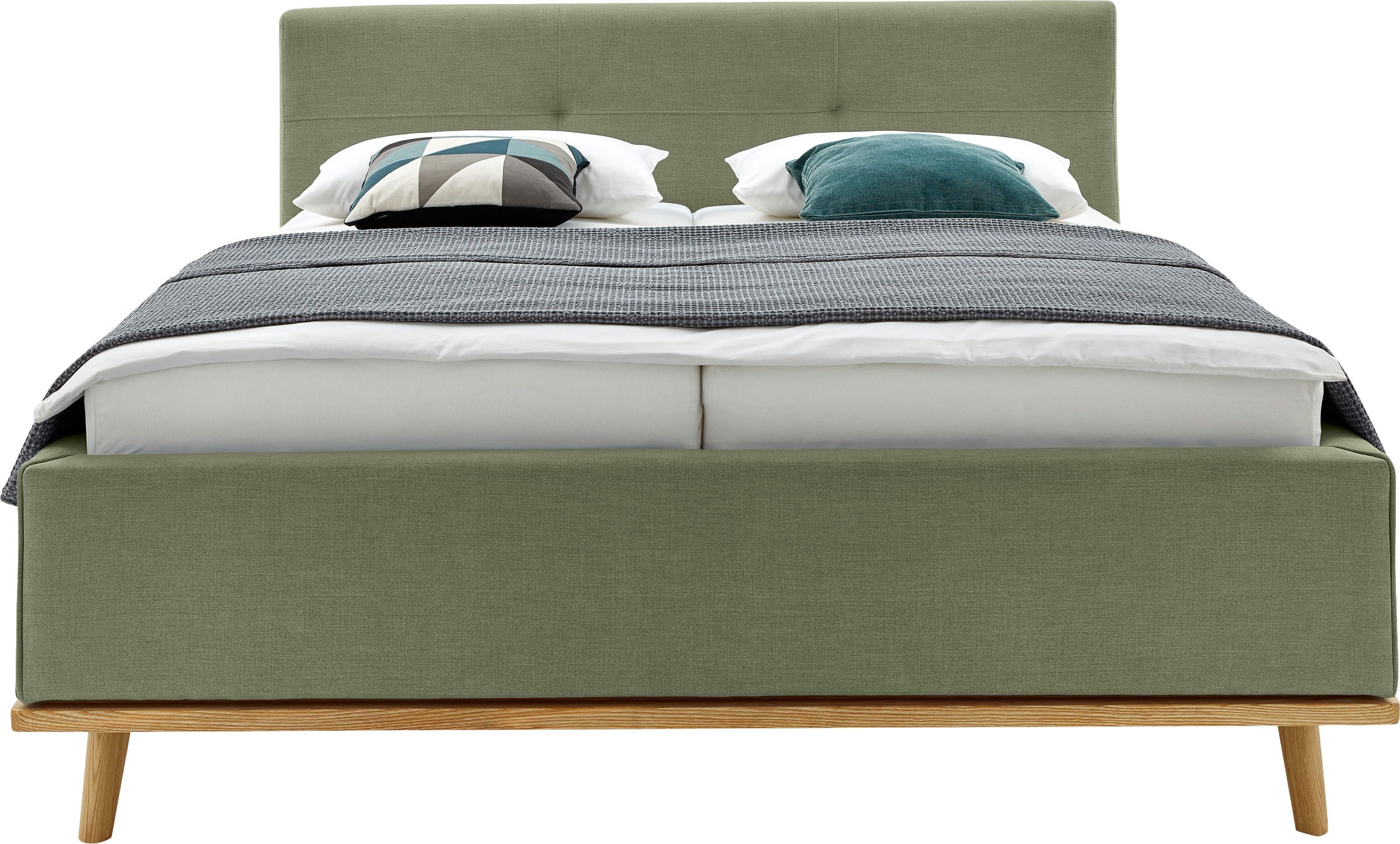 Musterring Polsterbett »Delphi« Eicherahmen massiv, Kopfteil mit Steppung