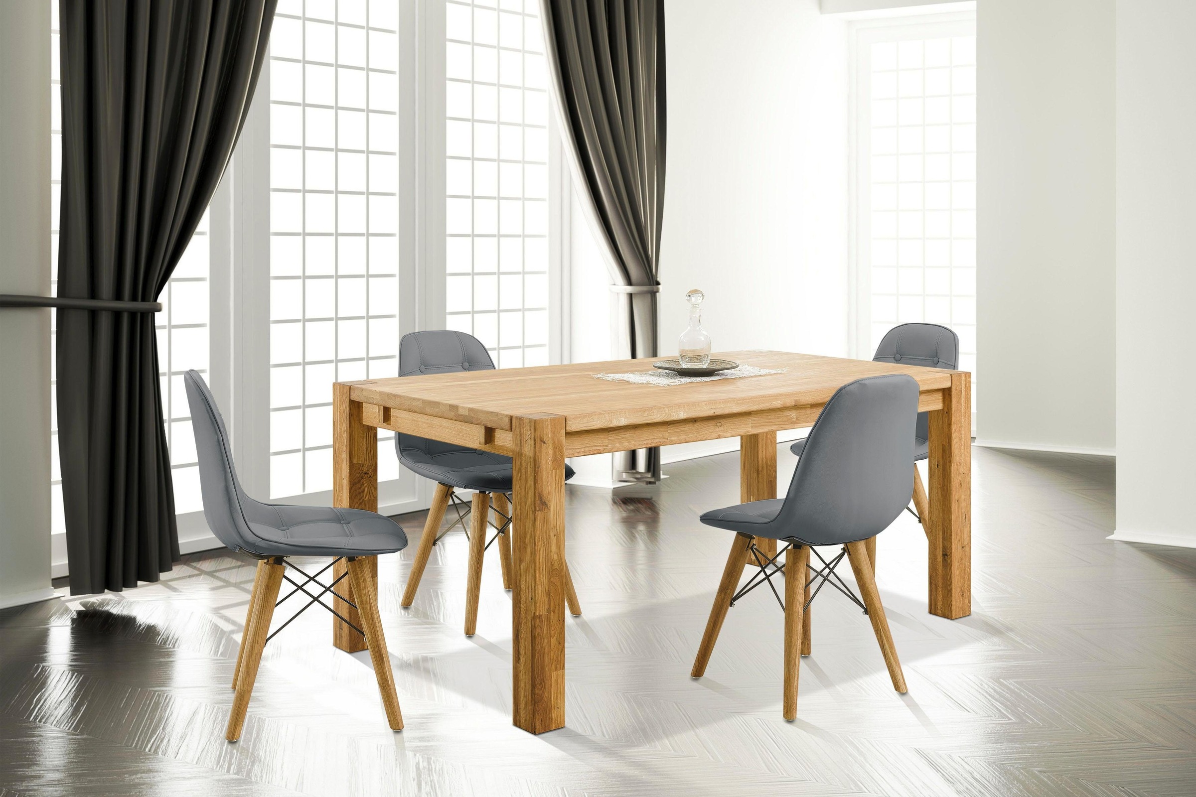 Image of Home affaire Essgruppe »Tim«, (Set, 5 tlg.), bestehend aus 4 Stühlen und einem Esstisch, Esstischgrösse 160 cm bei Ackermann Versand Schweiz