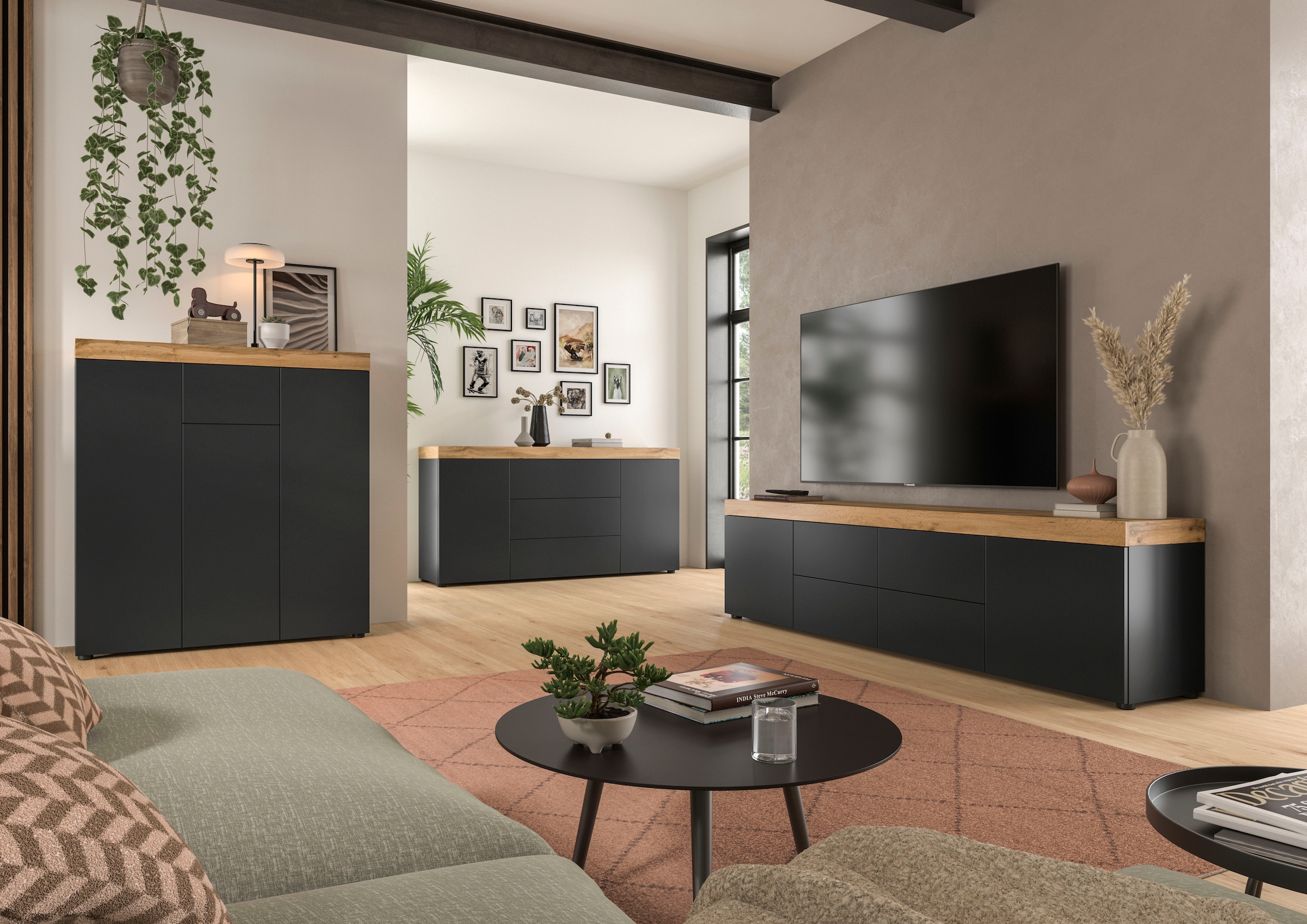 GOODproduct Buffet haut »MAMBO« 2 coloris, disponibles en plusieurs couleurs, 1 cuis tlg. Commode, buffet, salon, chambre