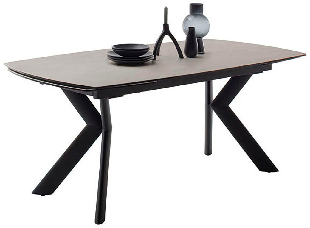 MCA furniture Esstisch »OSSANA Vierfusstisch 180-260 cm«, (Einzelstück), Keramik,Metall,Stirnauszug,ausziehbar,Tischplatte 13 mm,8-10 Personen
