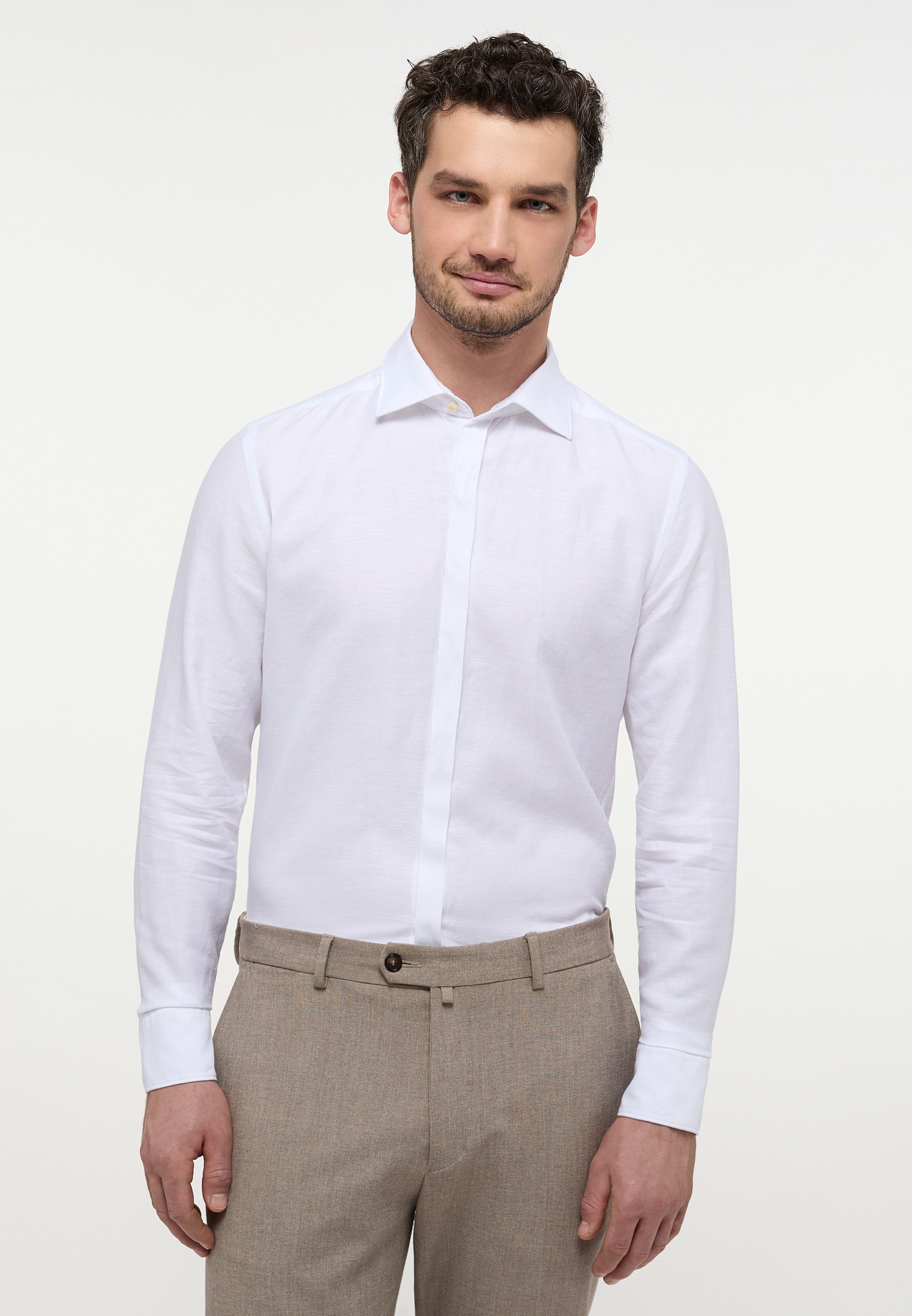 Eterna Langarmhemd »SLIM FIT« EASY IRON (bügelleicht)