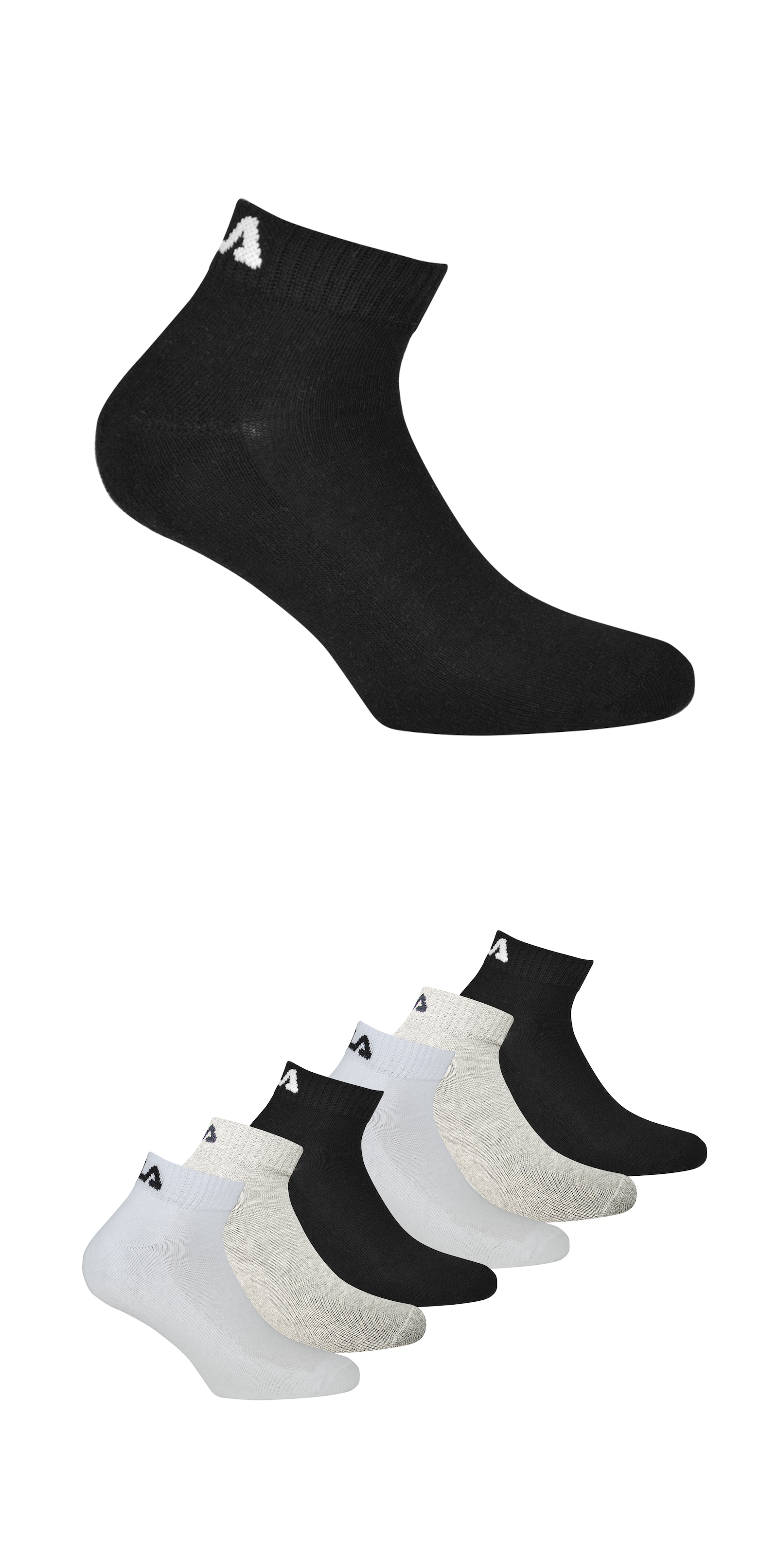 Fila Kurzsocken »UNISEX FITNESS QUARTER SOCKS HALF TERRY« 6 Paar,  mit verstärkter Ferse