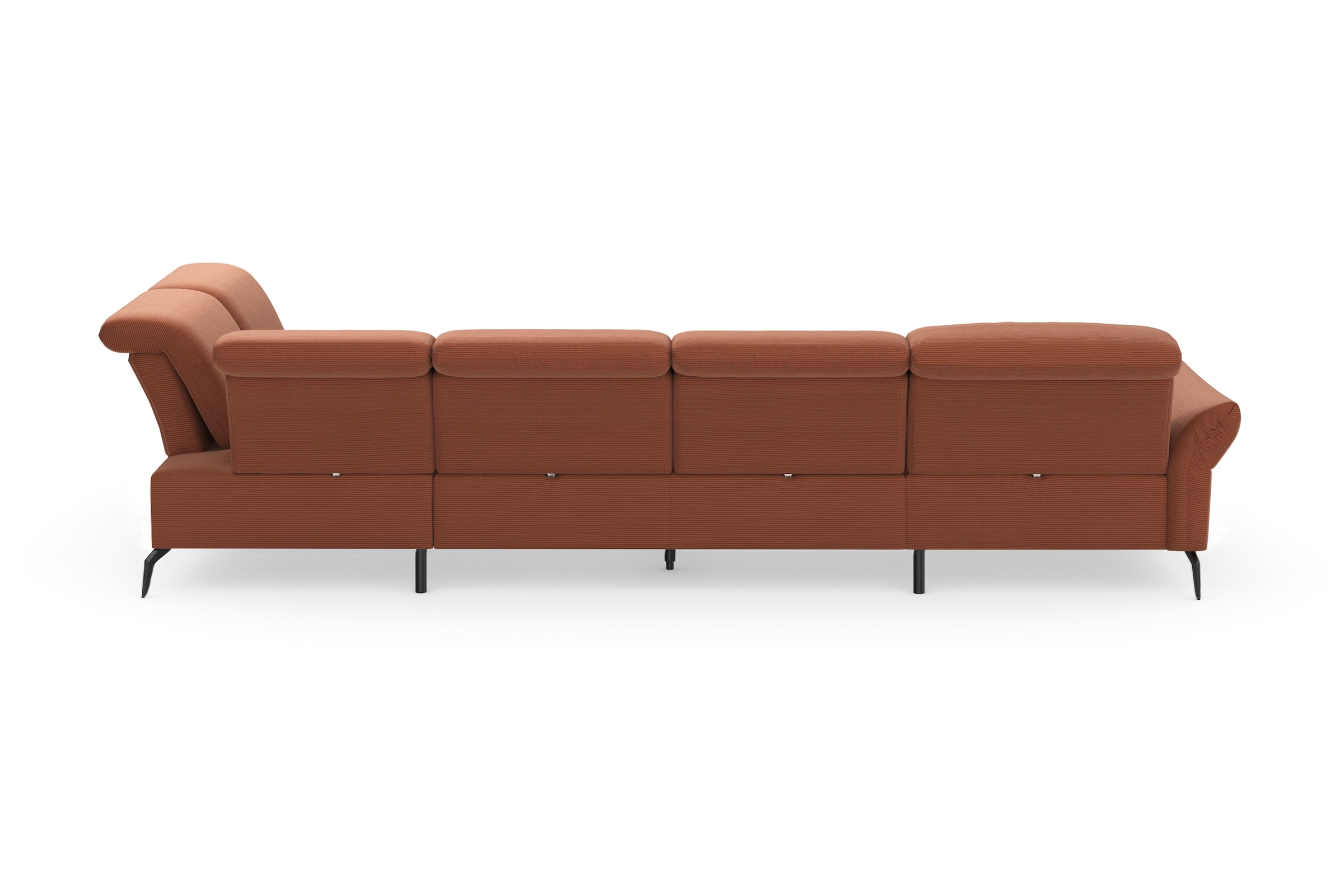 INOSIGN Wohnlandschaft »Coco U-Form«, Sitztiefen-, Arm- und Kopfteilverstellung, Cord-Bezug, Fusshöhe 15 cm