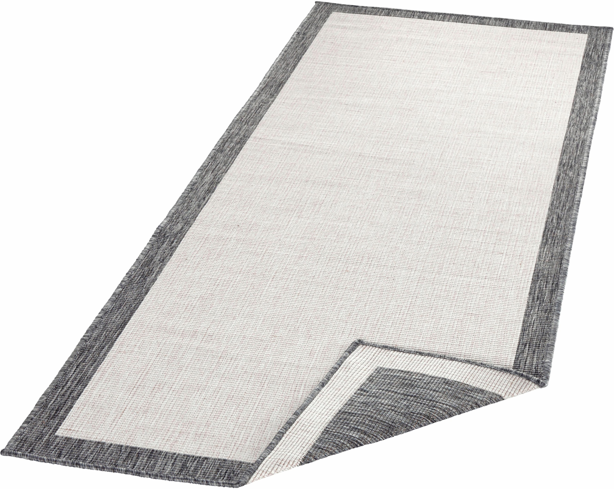 Image of NORTHRUGS Läufer »Panama«, rechteckig, 5 mm Höhe, In-und Outdoor geeignet, Wohnzimmer, Balkon, Terrasse, Garten, Robust, Pflegeleicht, Flachgewebe, Wendbar bei Ackermann Versand Schweiz