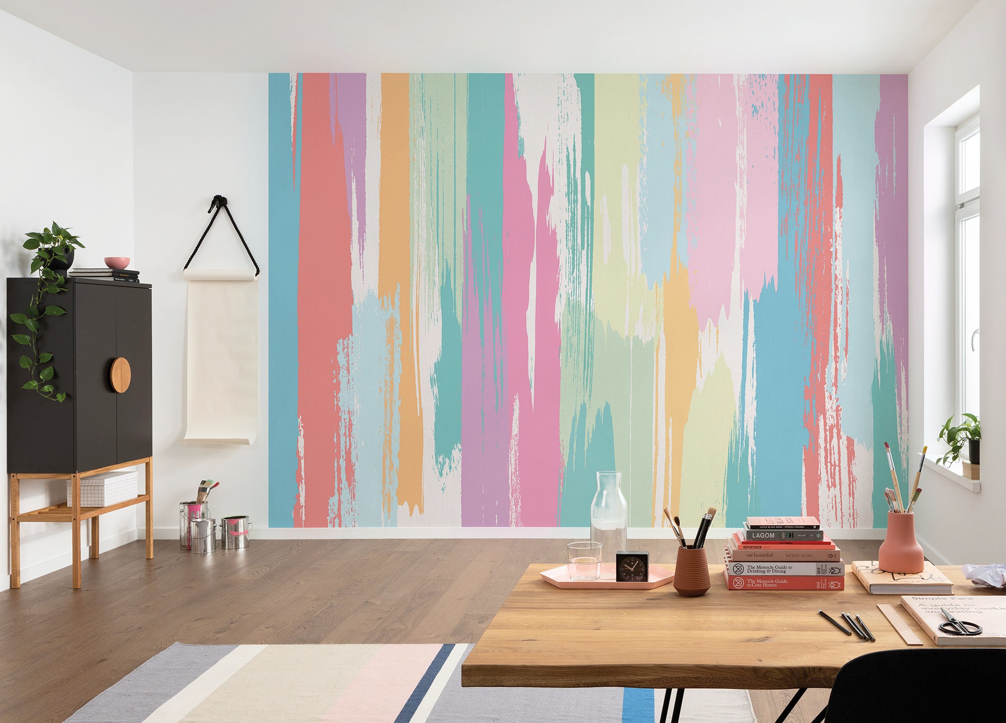 Image of Komar Fototapete "Komar Vlies Fototapete - Color Rain - Grösse 350 x 250 cm" bedruckt glatt